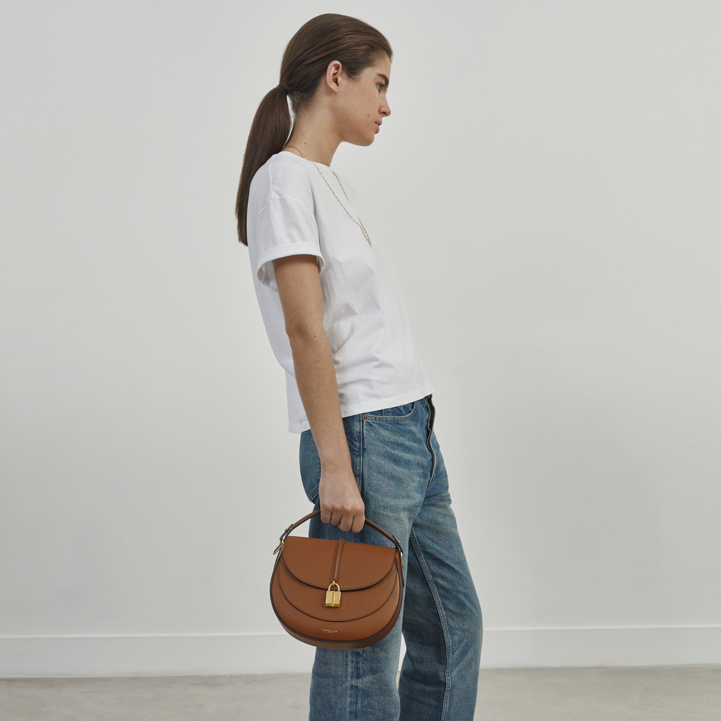 The Siena Saddle - tan small grain
