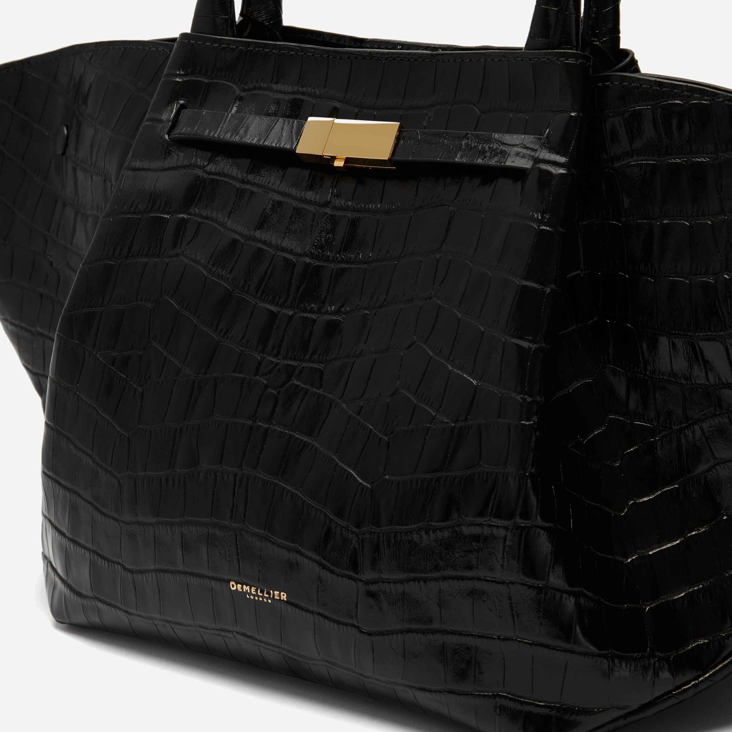 The Midi New York - black croc-effect