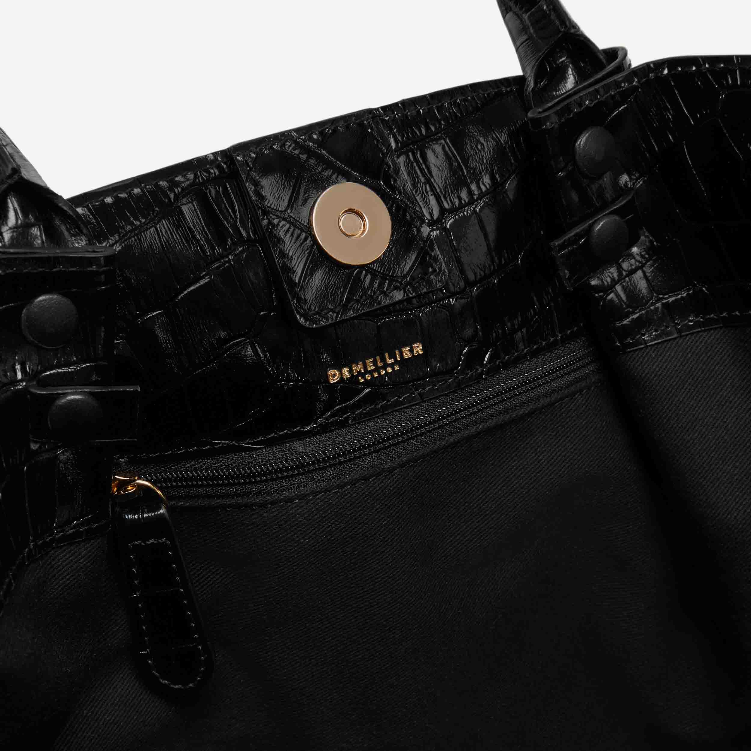 The Midi New York - black croc-effect