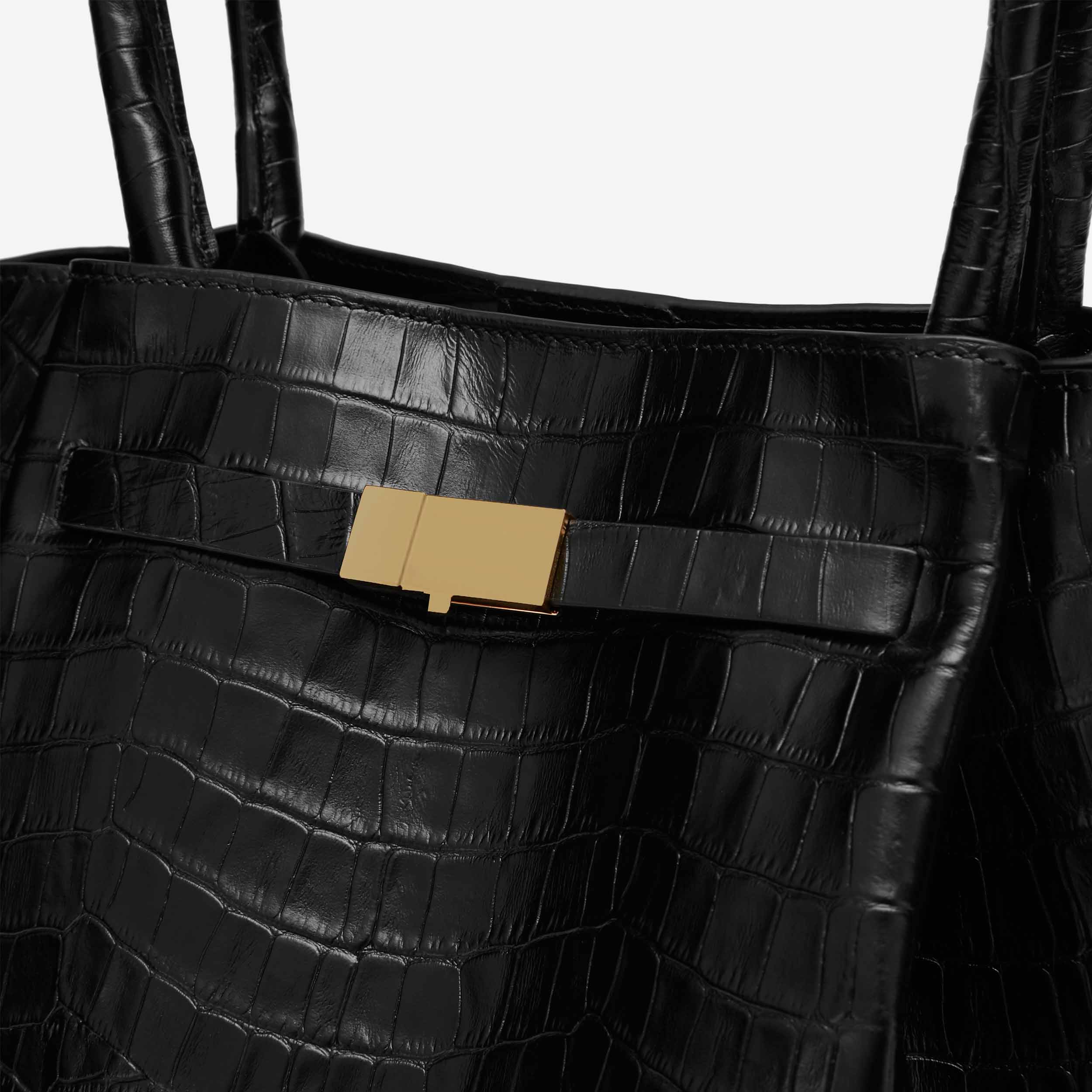 The New York - black croc-effect
