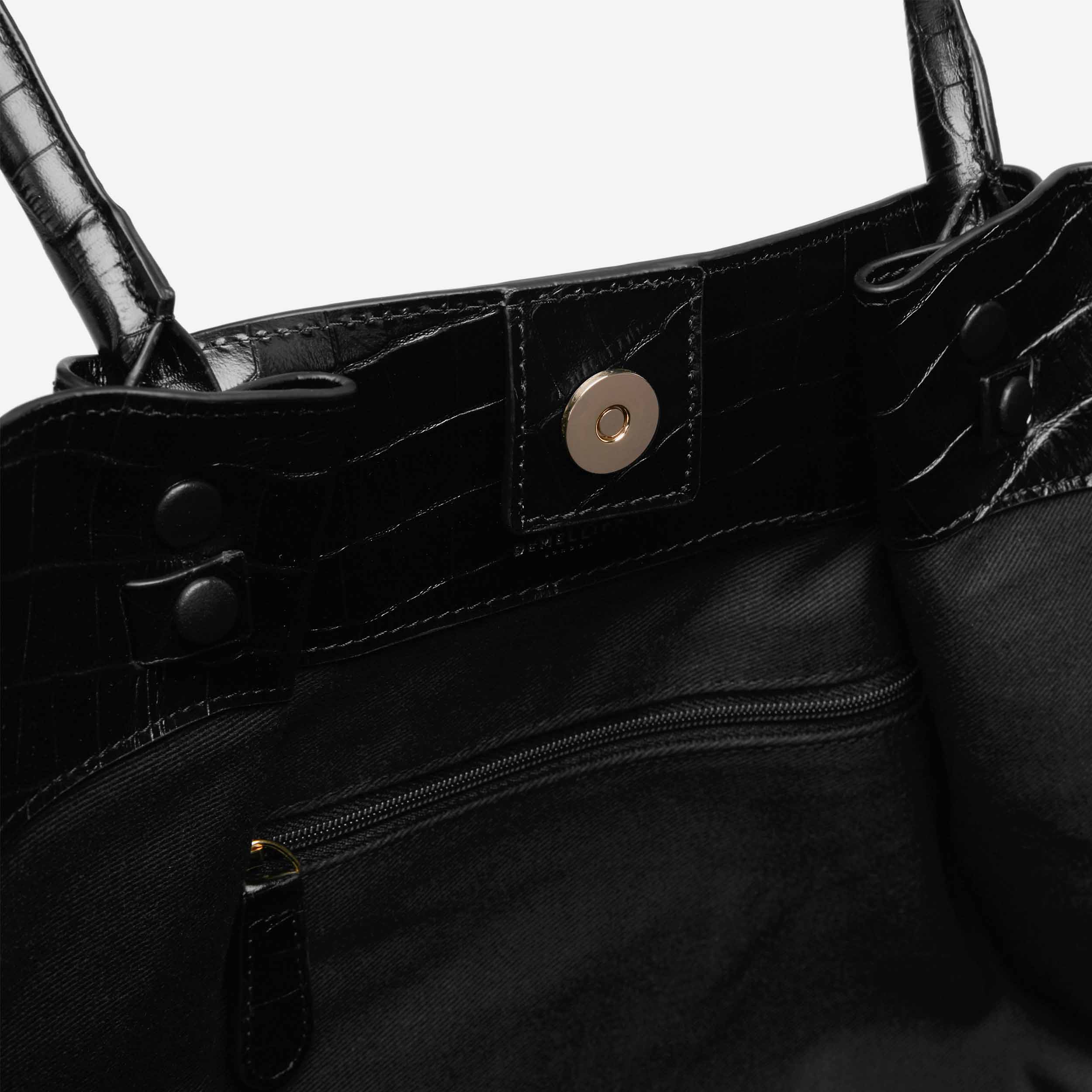 The New York - black croc-effect
