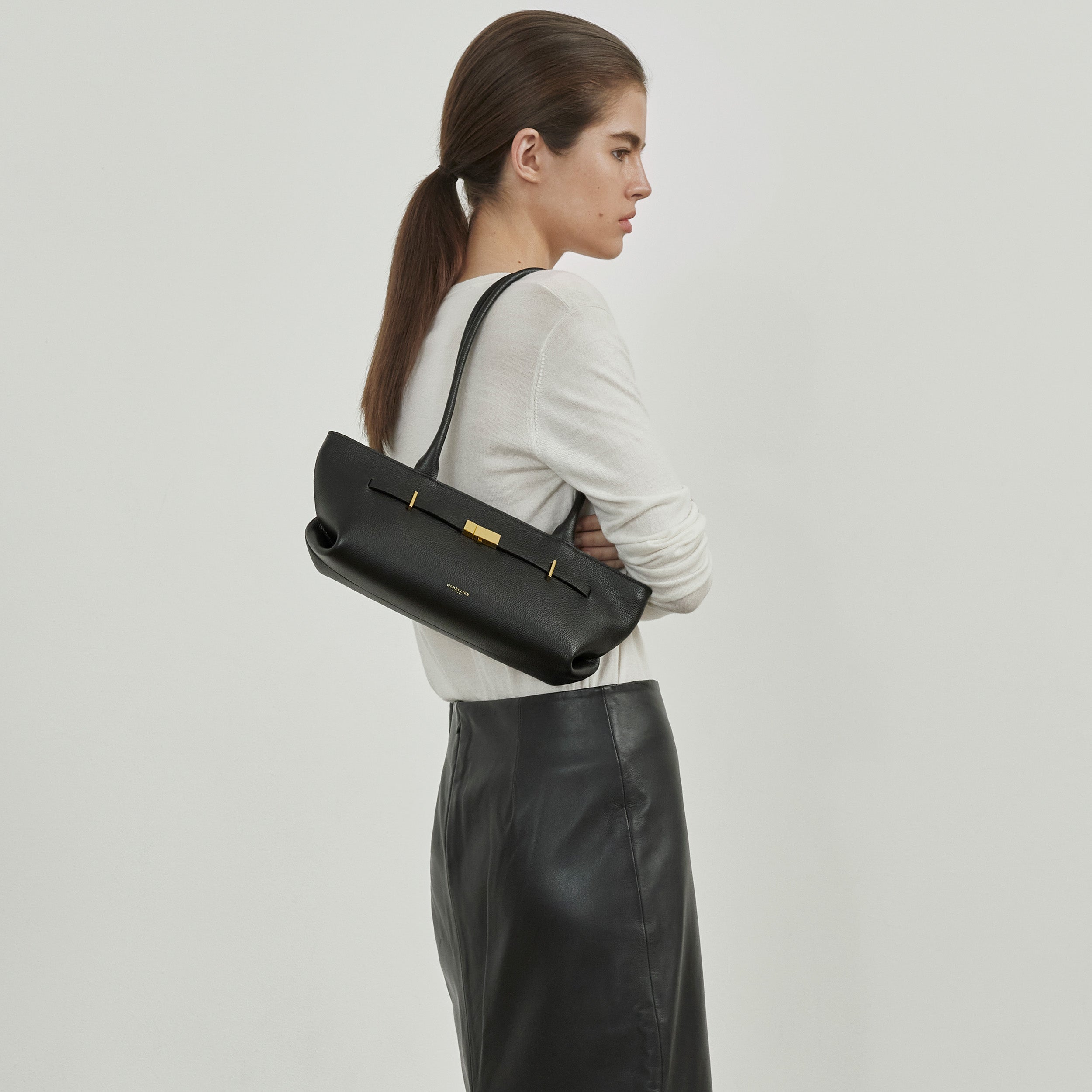 The New York Shoulder - mocha suede & mocha smooth