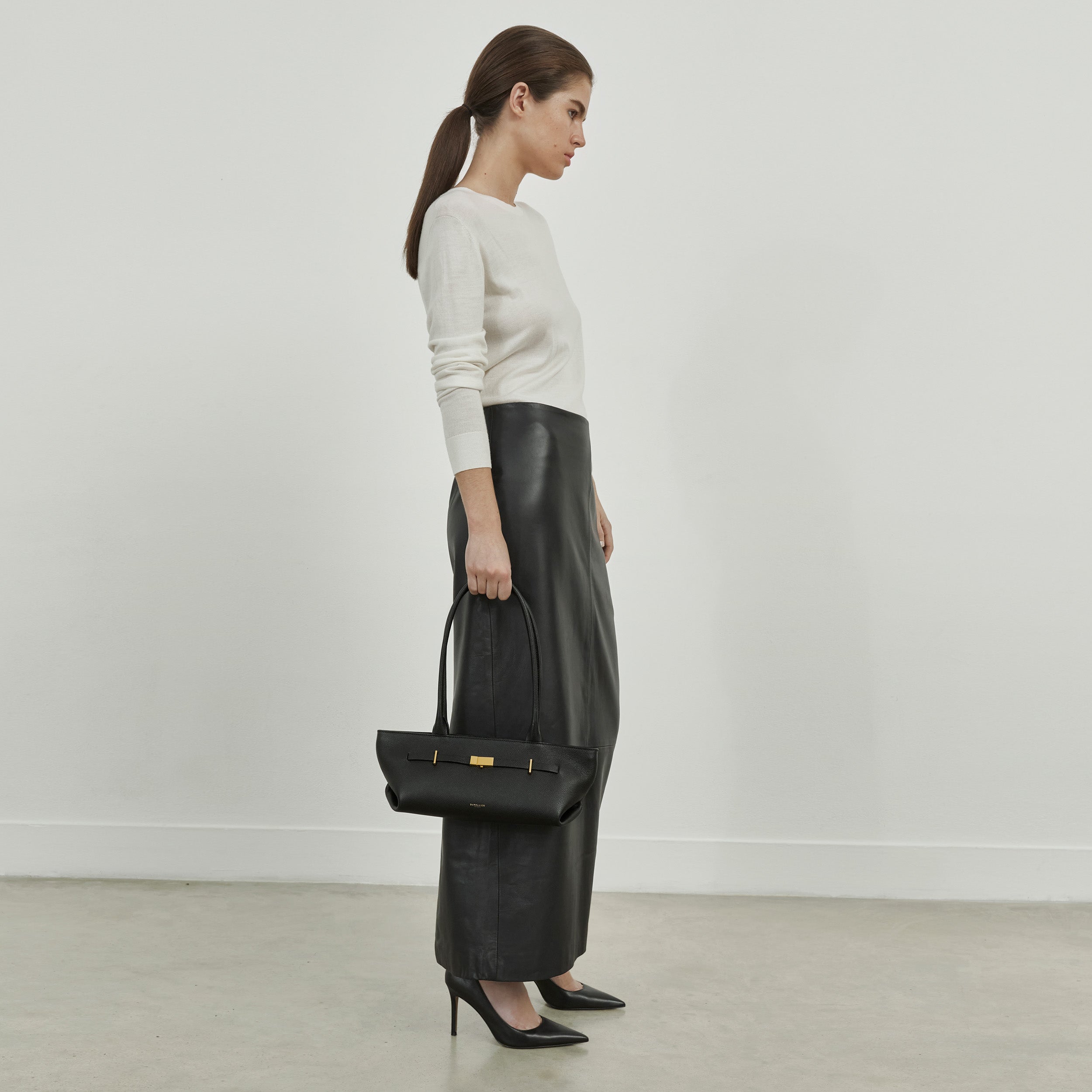 The New York Shoulder - mocha suede & mocha smooth