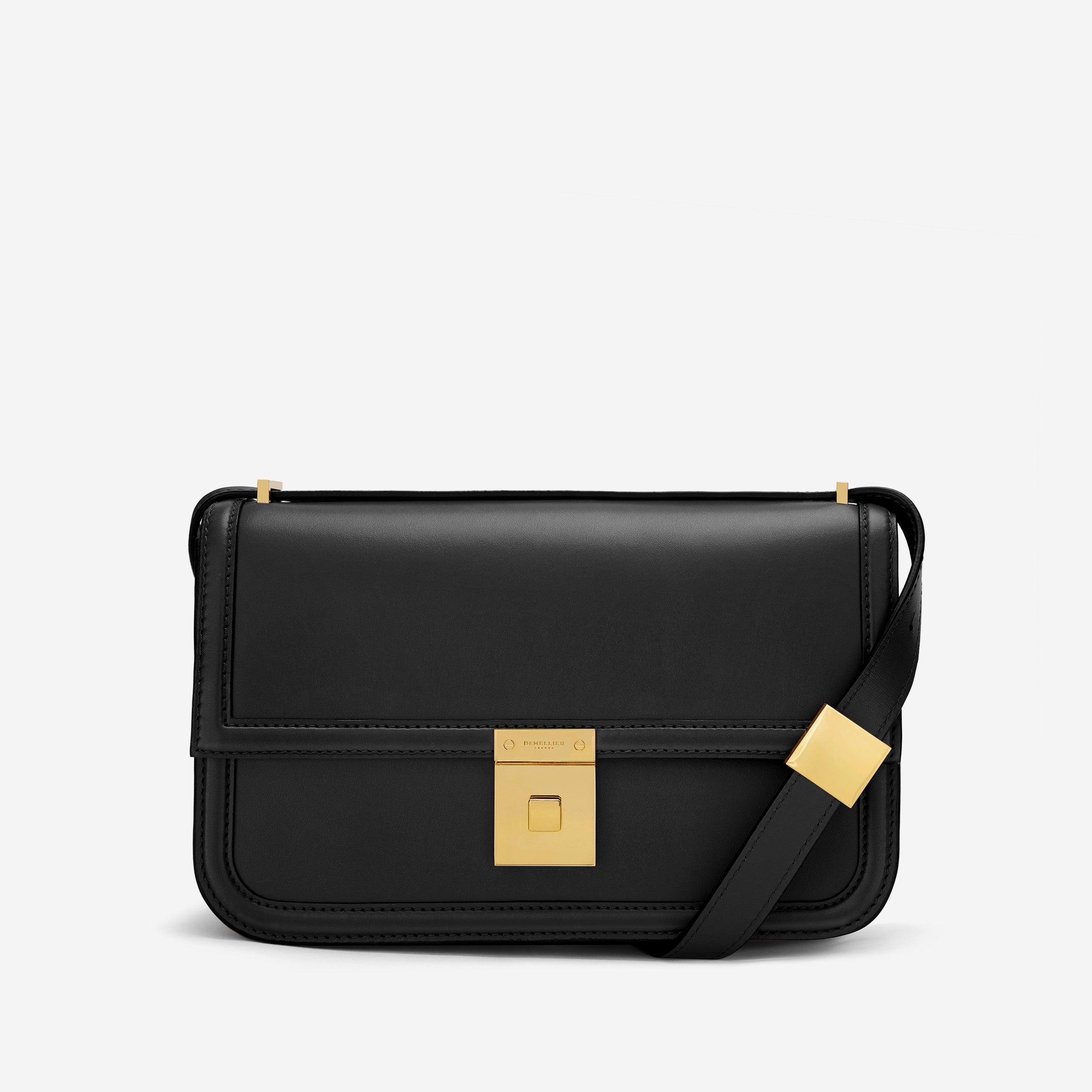 The Paris Crossbody - black smooth