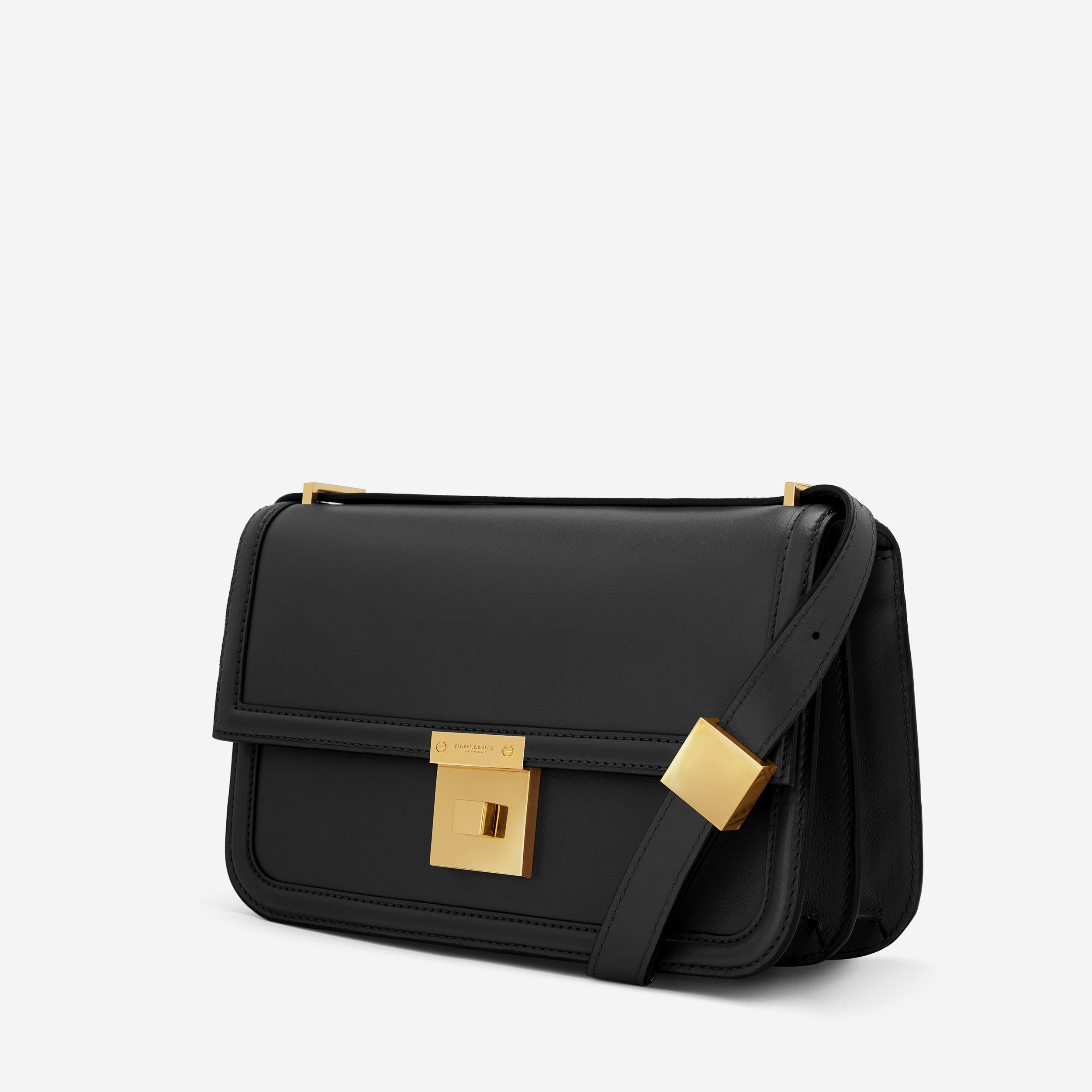 The Paris Crossbody - black smooth