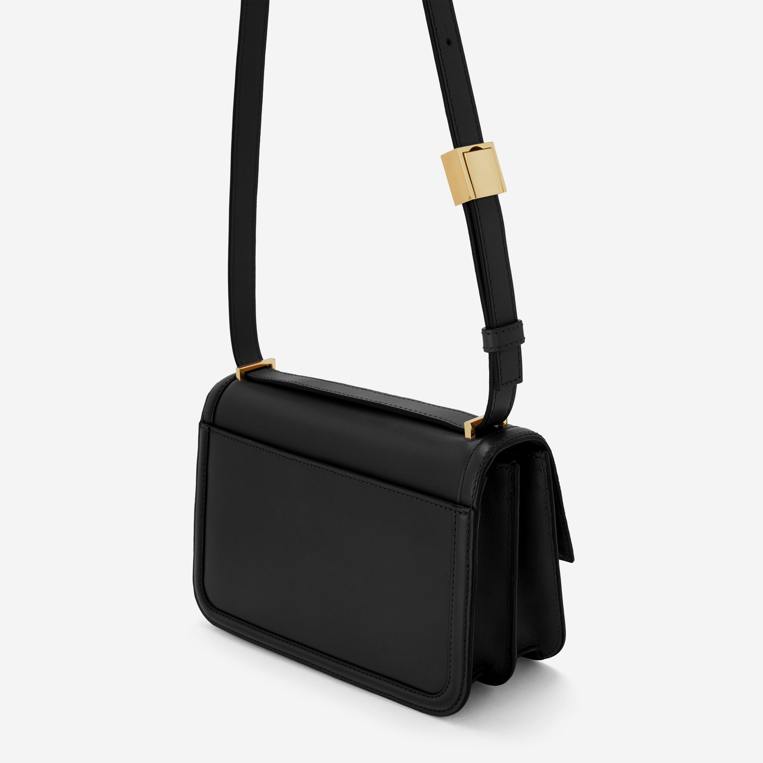 The Paris Crossbody - black smooth