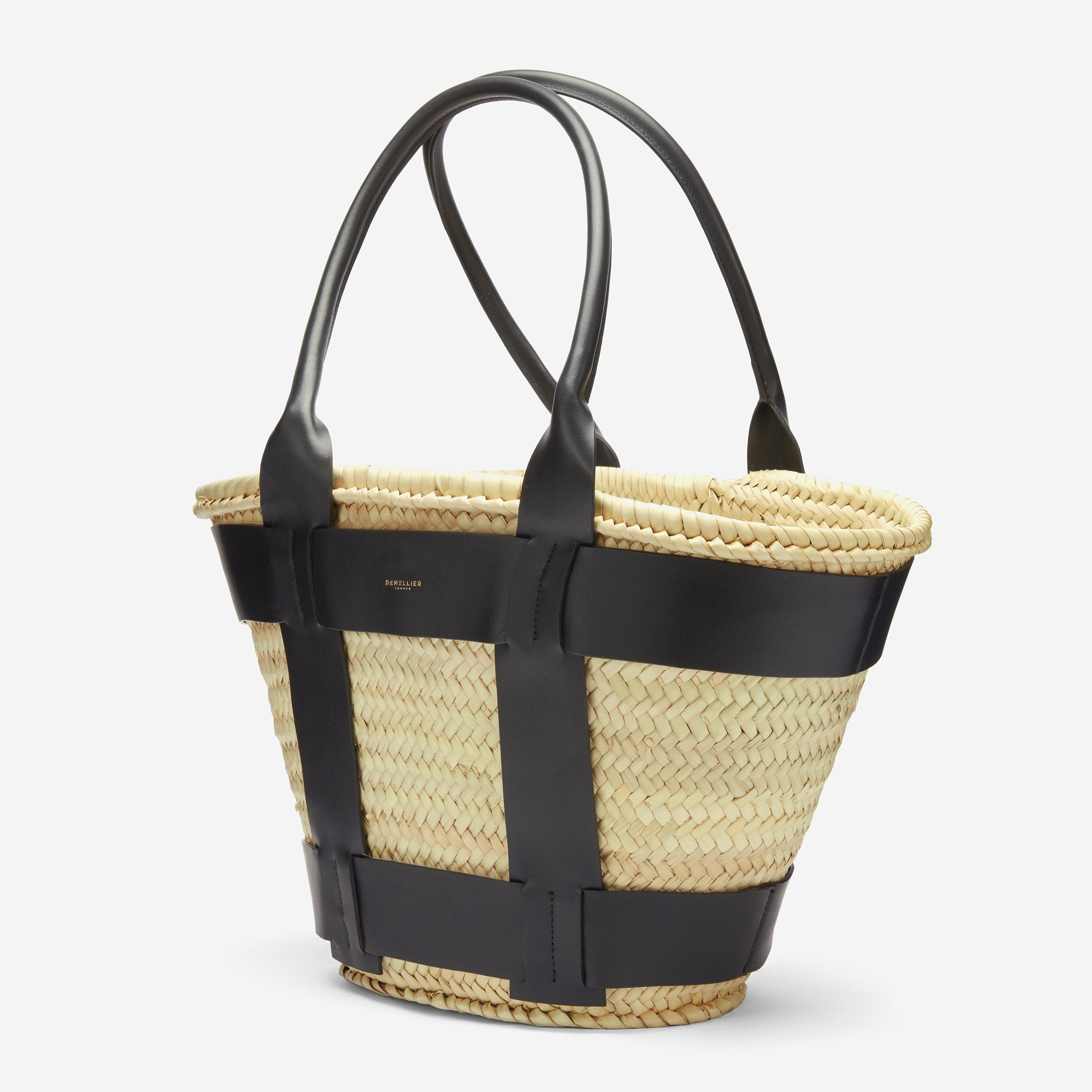 The Santorini - natural basket black smooth