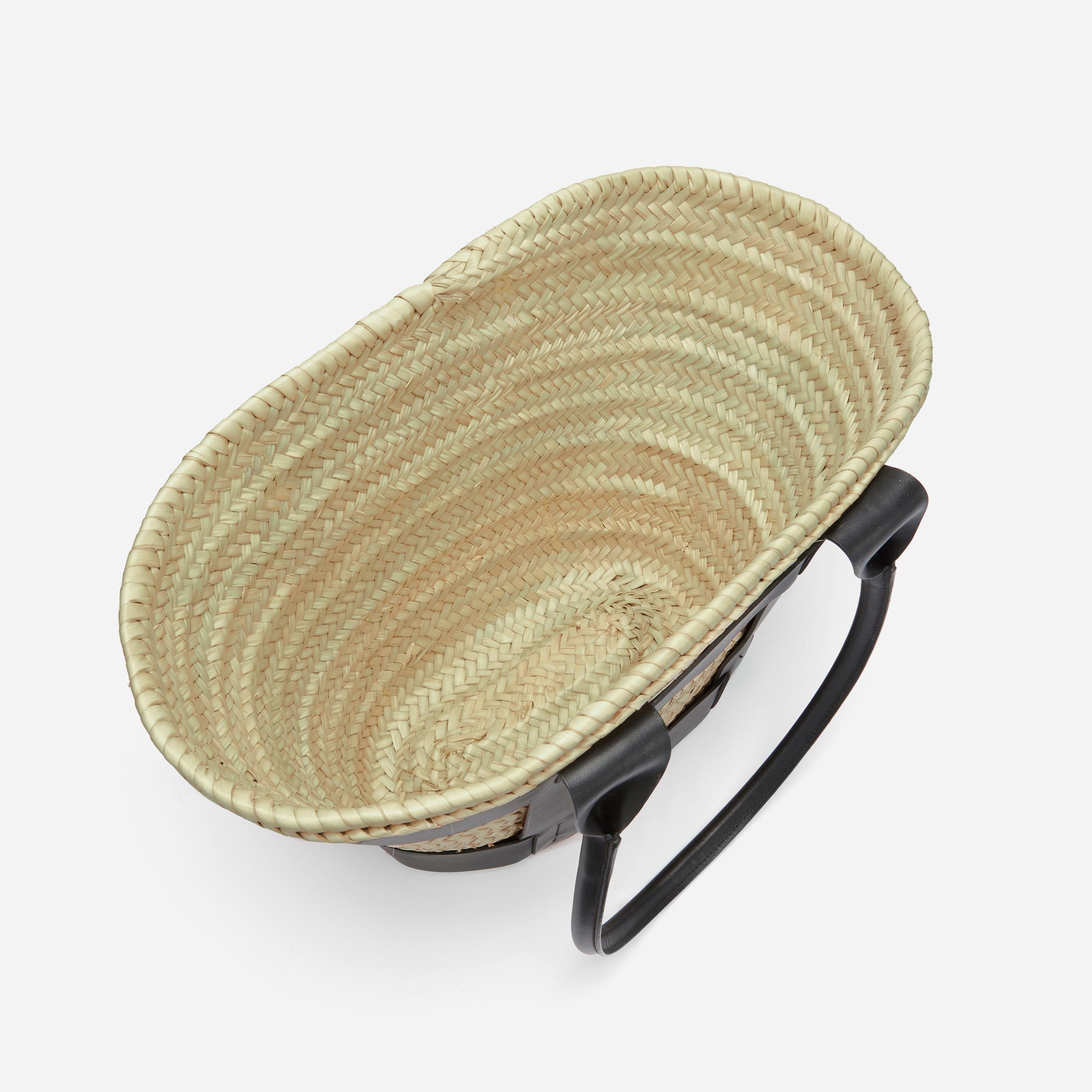 The Santorini - natural basket black smooth