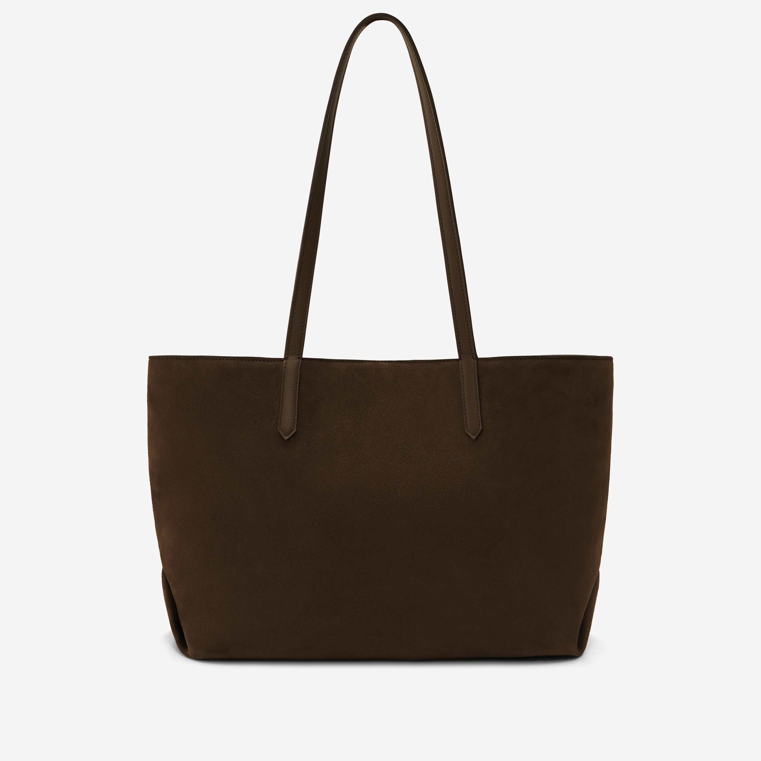 The Tokyo Tote - mocha suede & mocha smooth