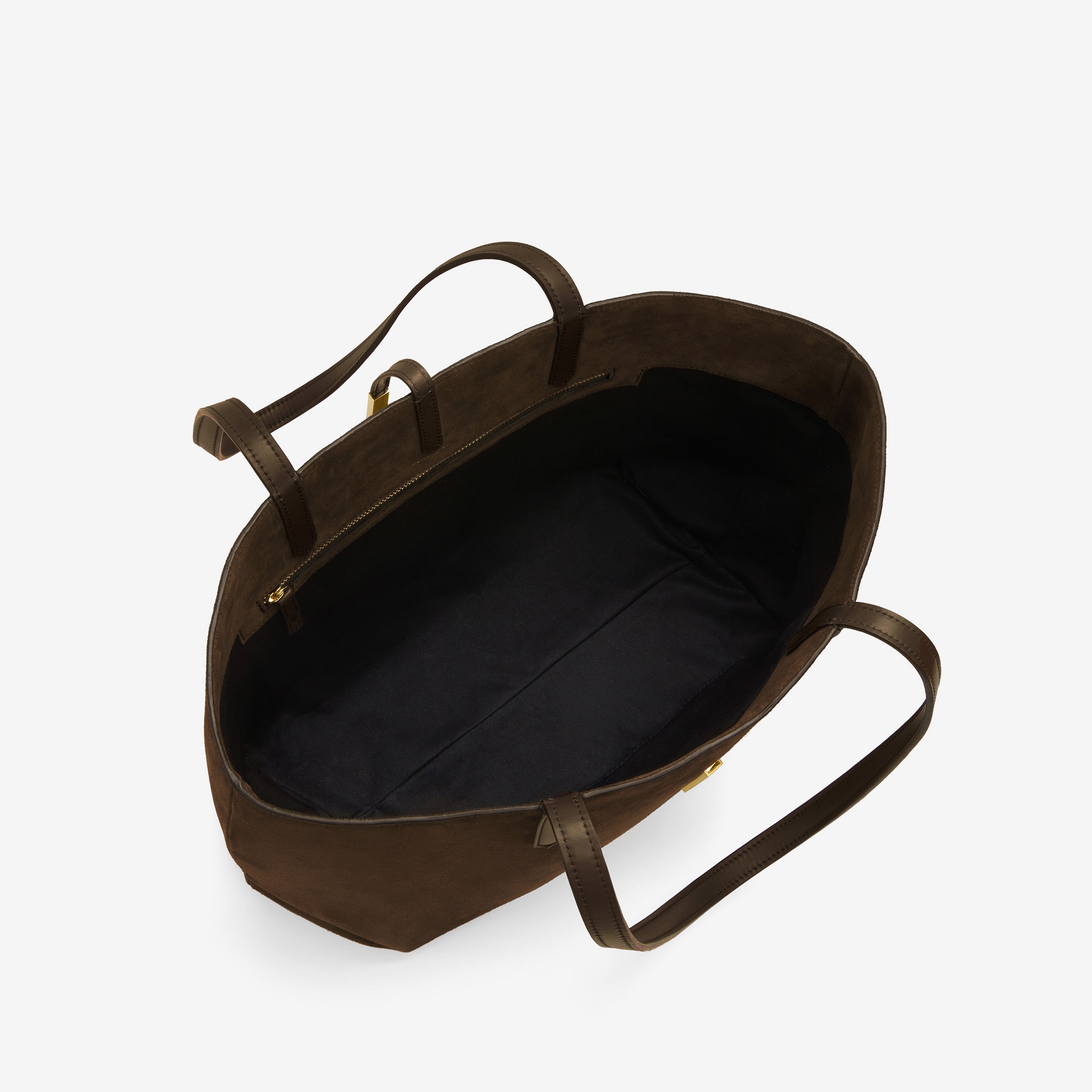 The Tokyo Tote - mocha suede & mocha smooth
