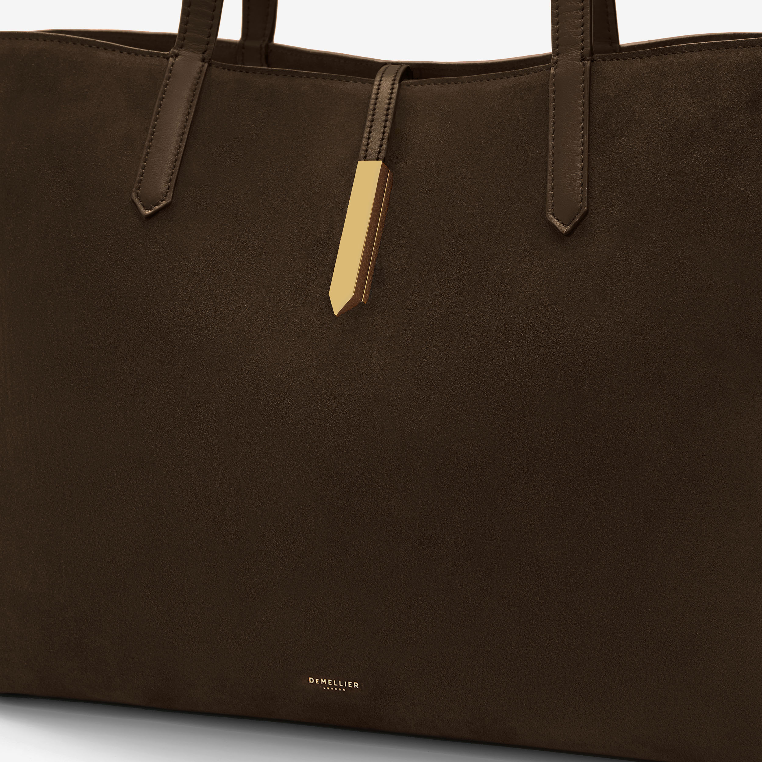 The Tokyo Tote - mocha suede & mocha smooth