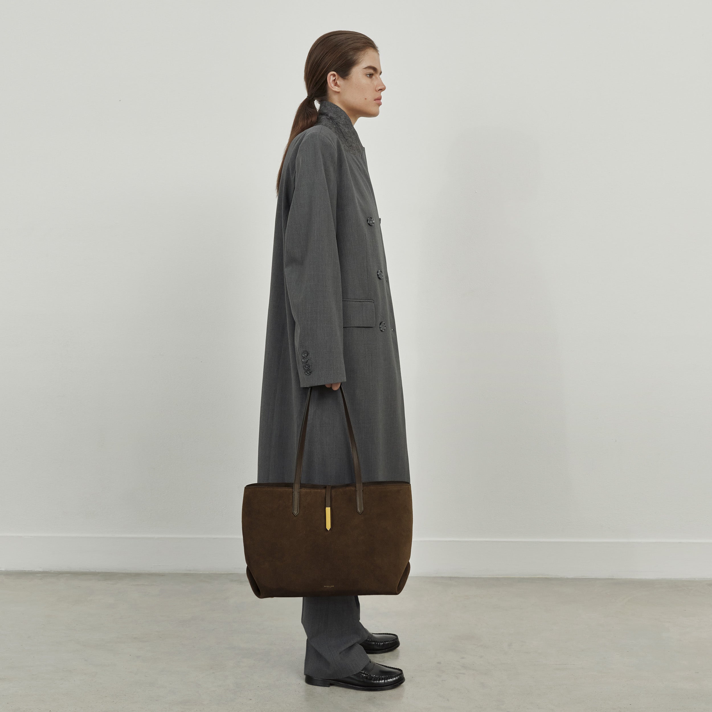 The Tokyo Tote - burgundy suede & burgundy smooth