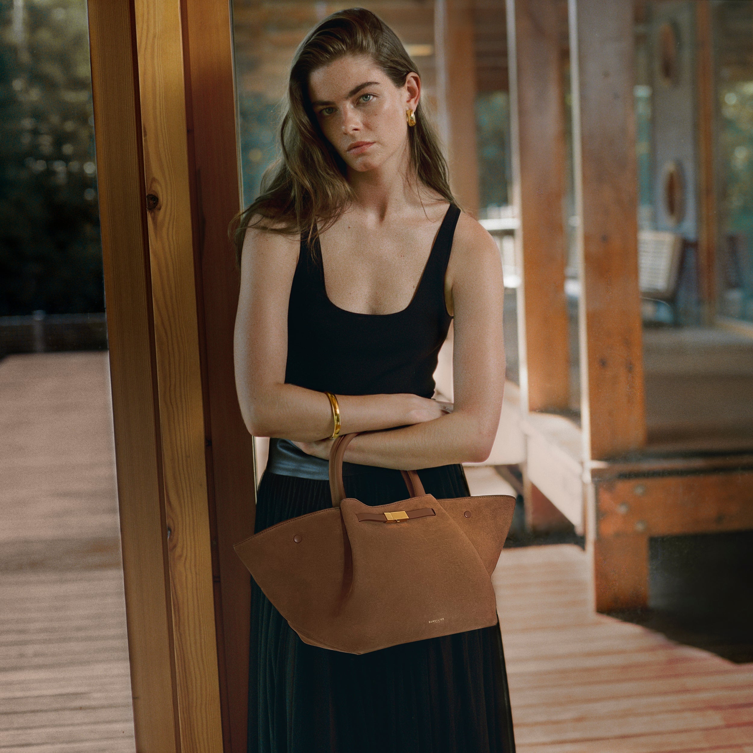 The Midi New York - deep tan suede & tan smooth