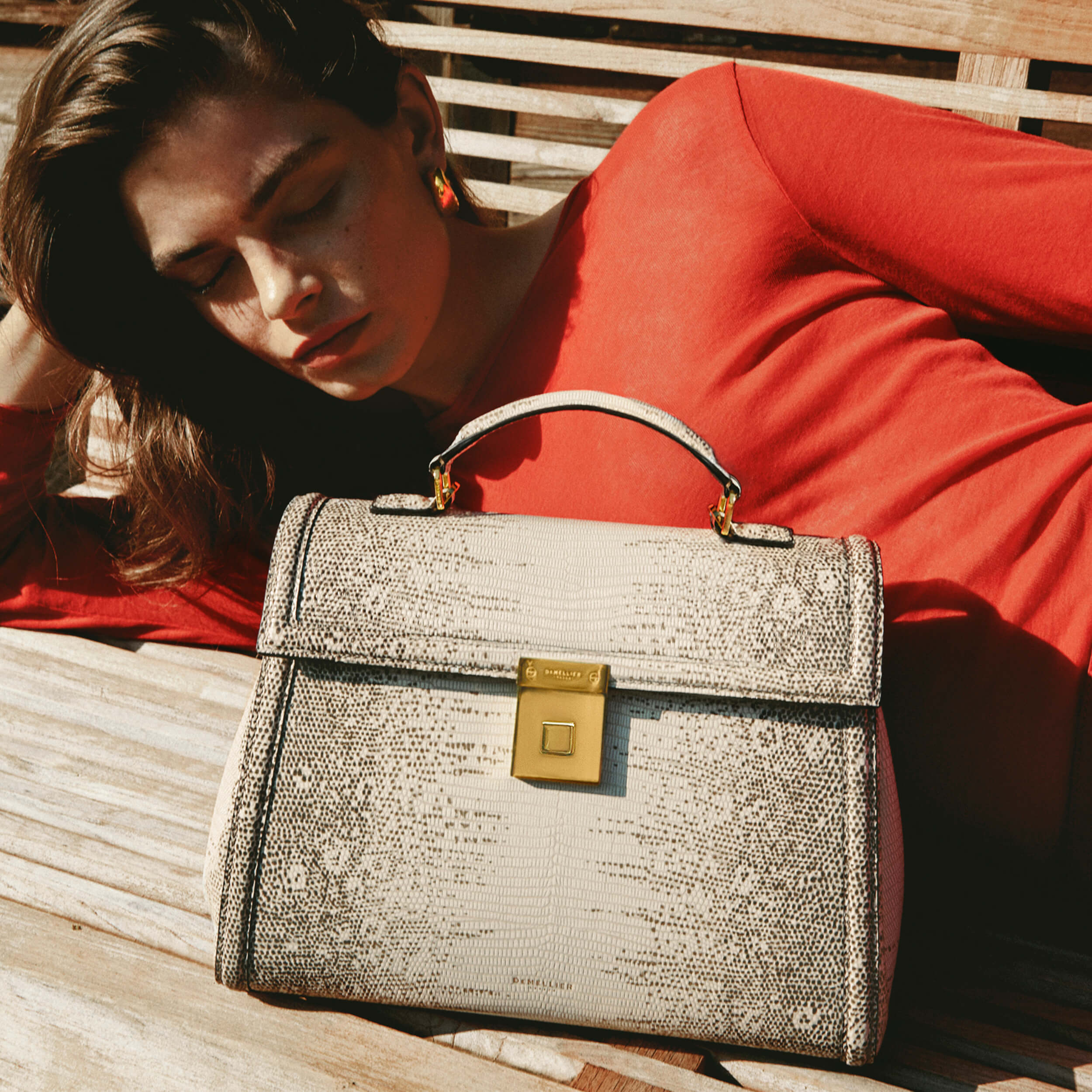 The Midi Paris - natural lizard-effect