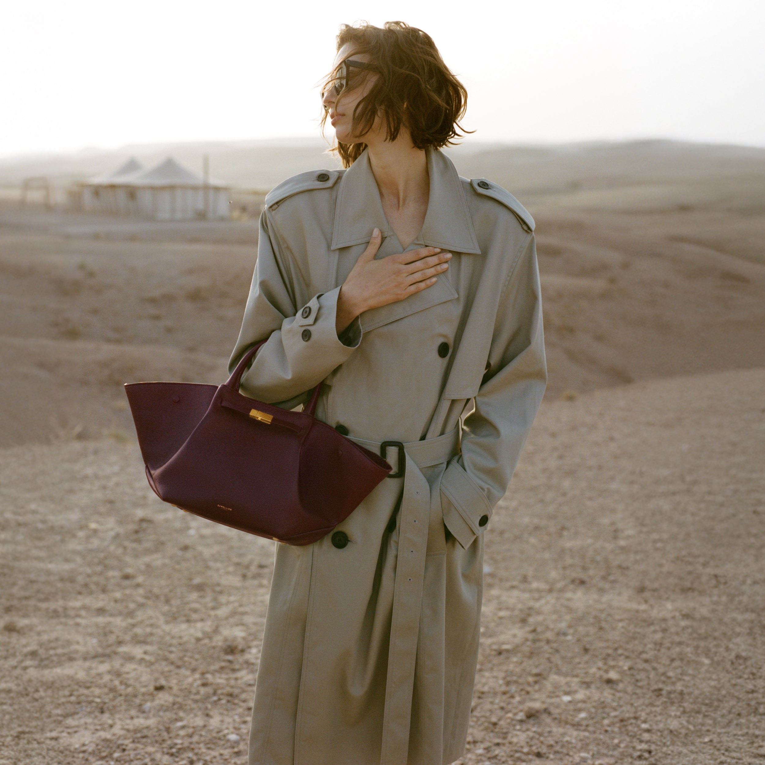 The Midi New York - burgundy small grain