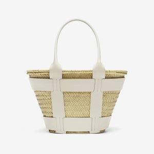 The Santorini - natural basket off-white smooth