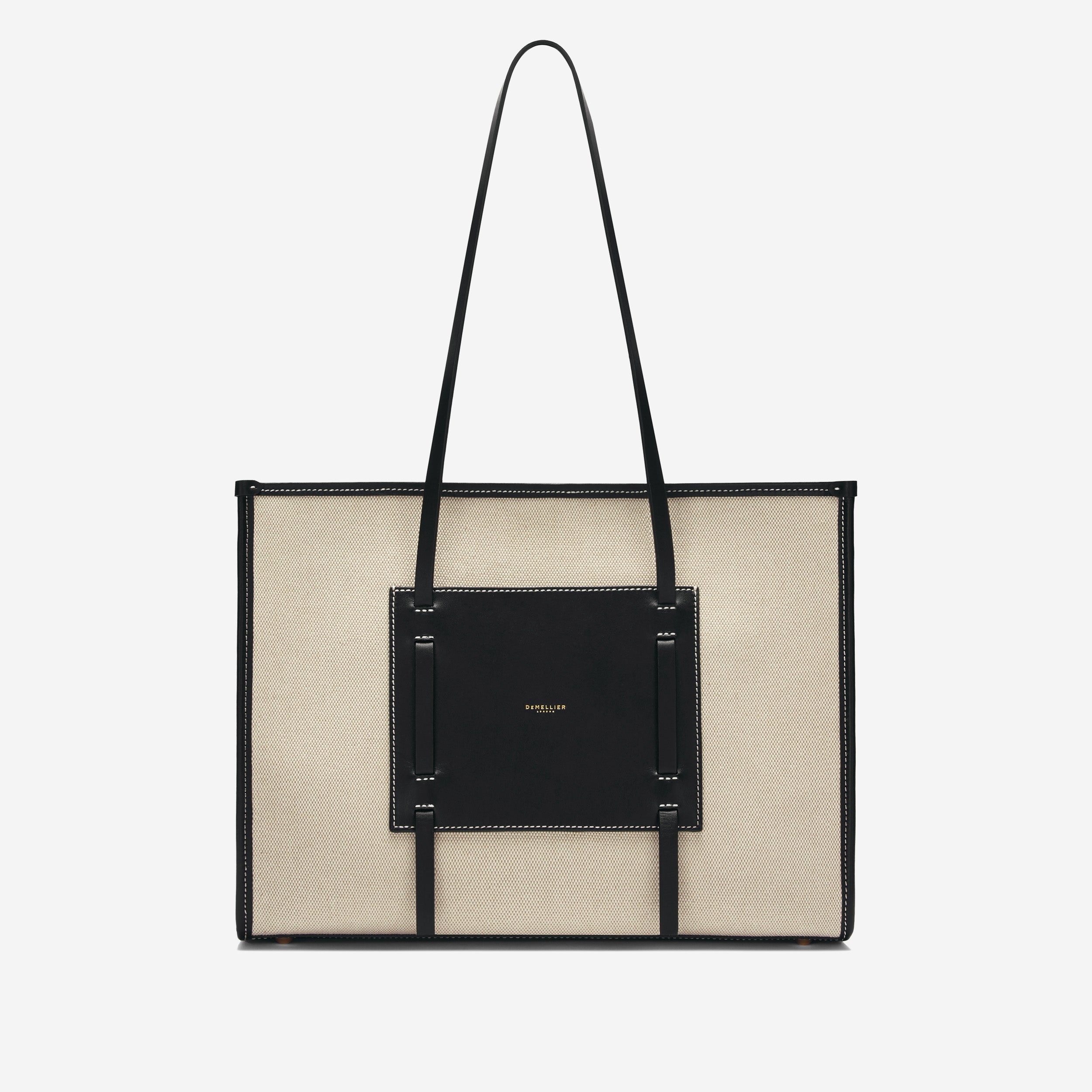 The Capri - salt & pepper canvas black smooth