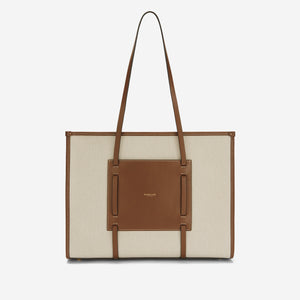The Capri - salt & pepper canvas tan smooth