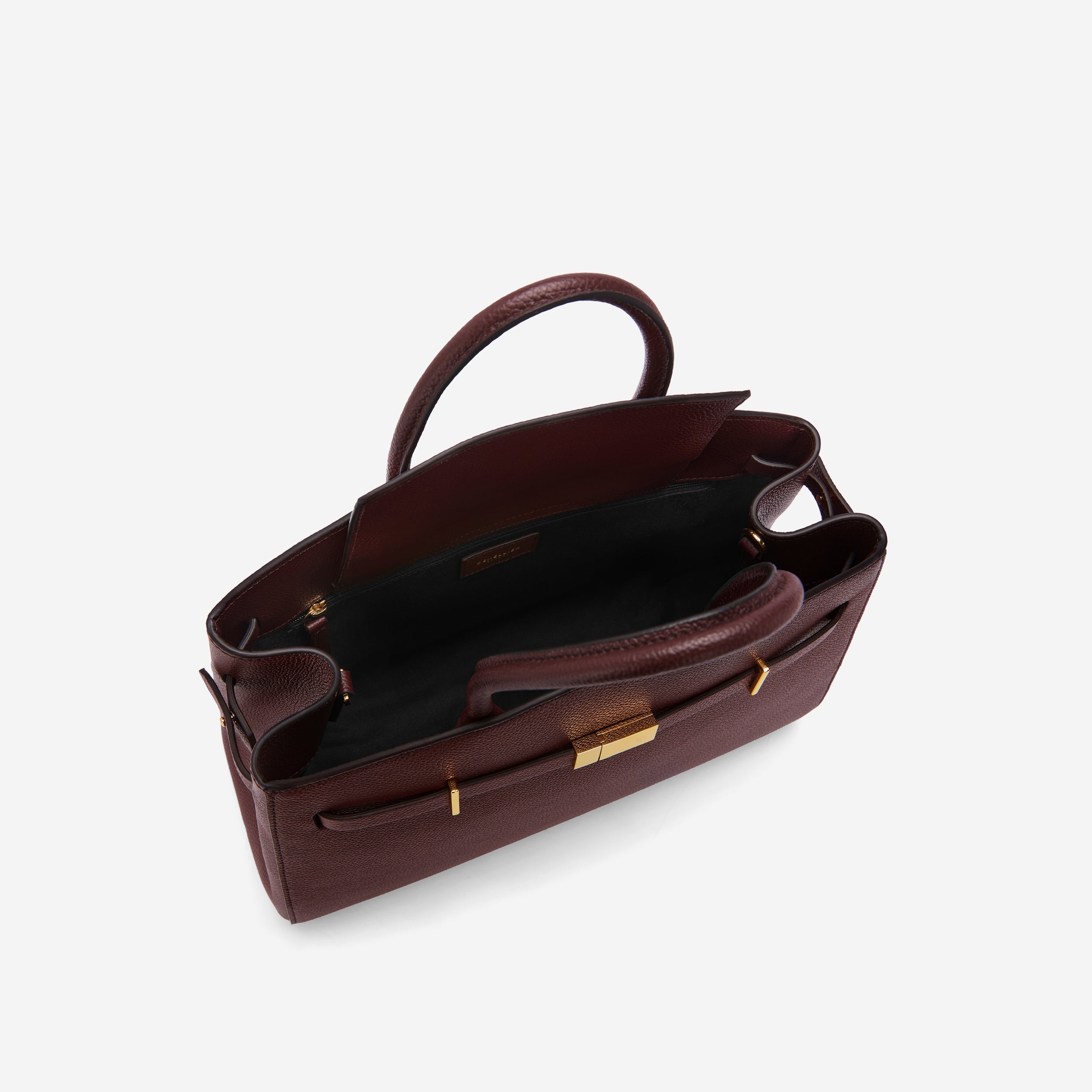 The Midi Hudson - burgundy small grain