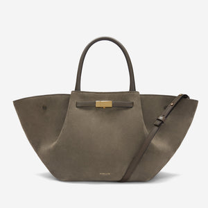 The Midi New York - deep olive suede & deep olive smooth
