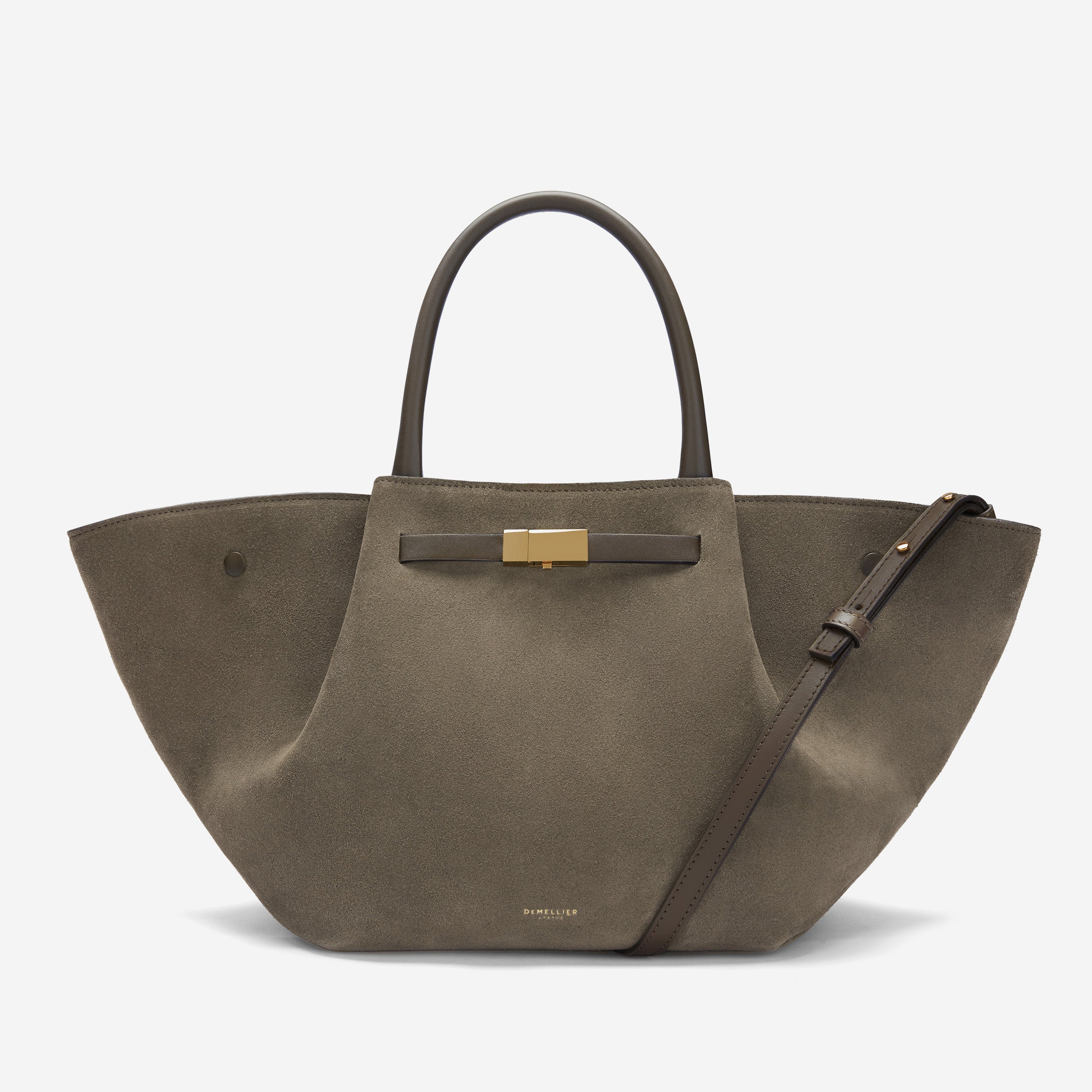 The Midi New York - deep olive suede & deep olive smooth