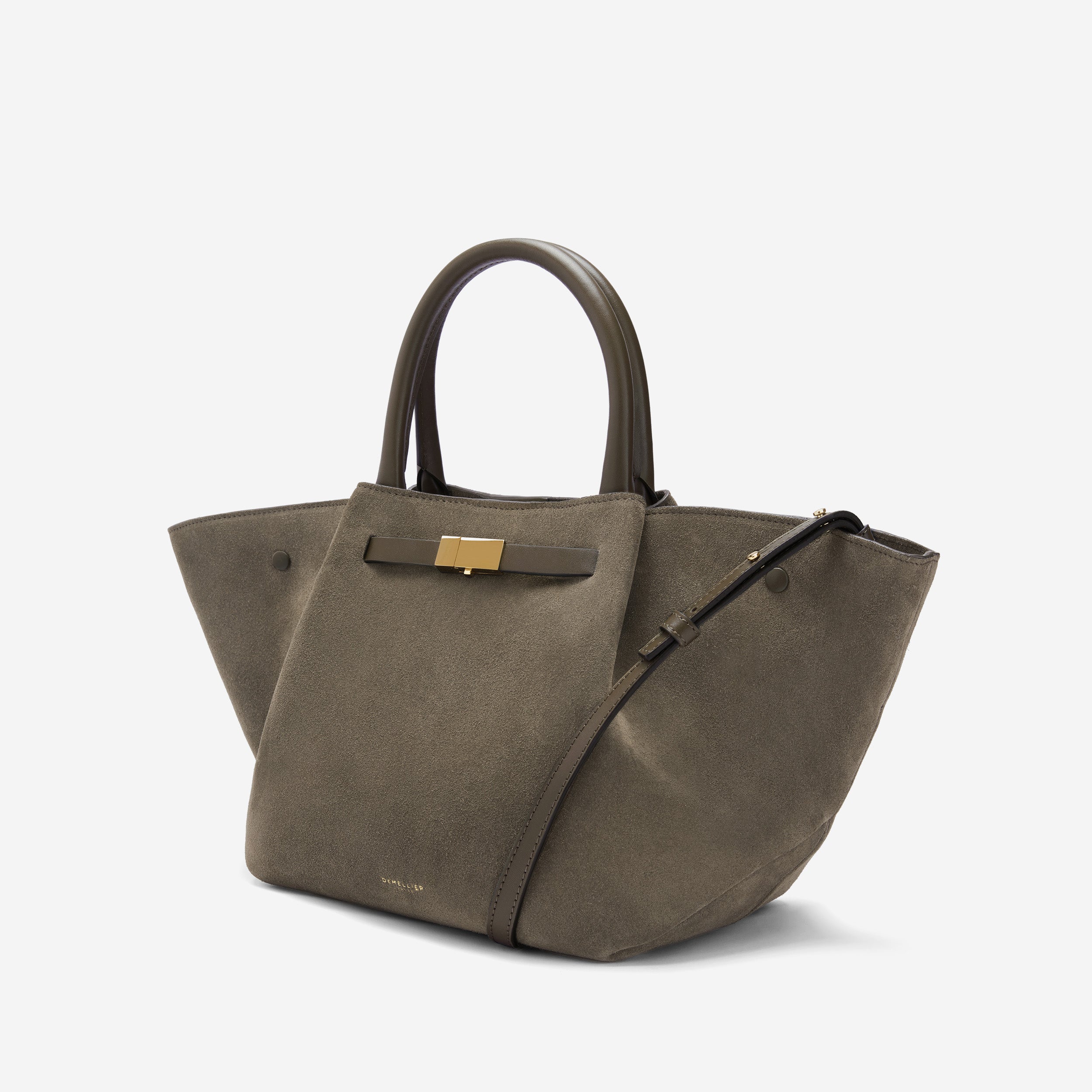 The Midi New York - deep olive suede & deep olive smooth