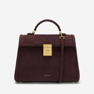 The Midi Paris - burgundy suede & burgundy smooth
