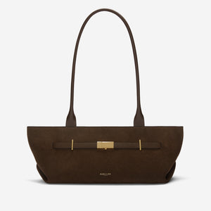 The New York Shoulder - mocha suede & mocha smooth