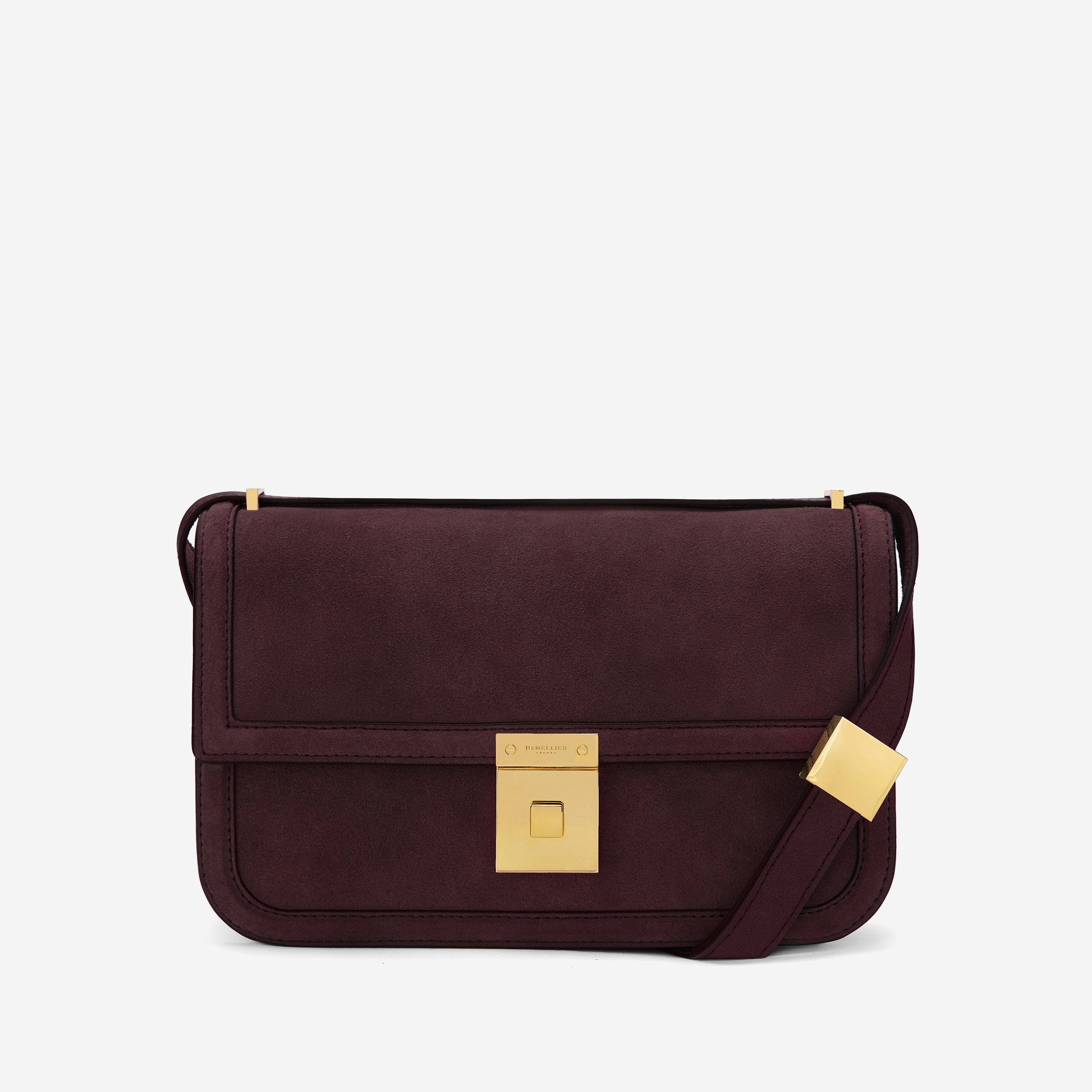 The Paris Crossbody - burgundy suede