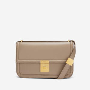 The Paris Crossbody - dark sand smooth