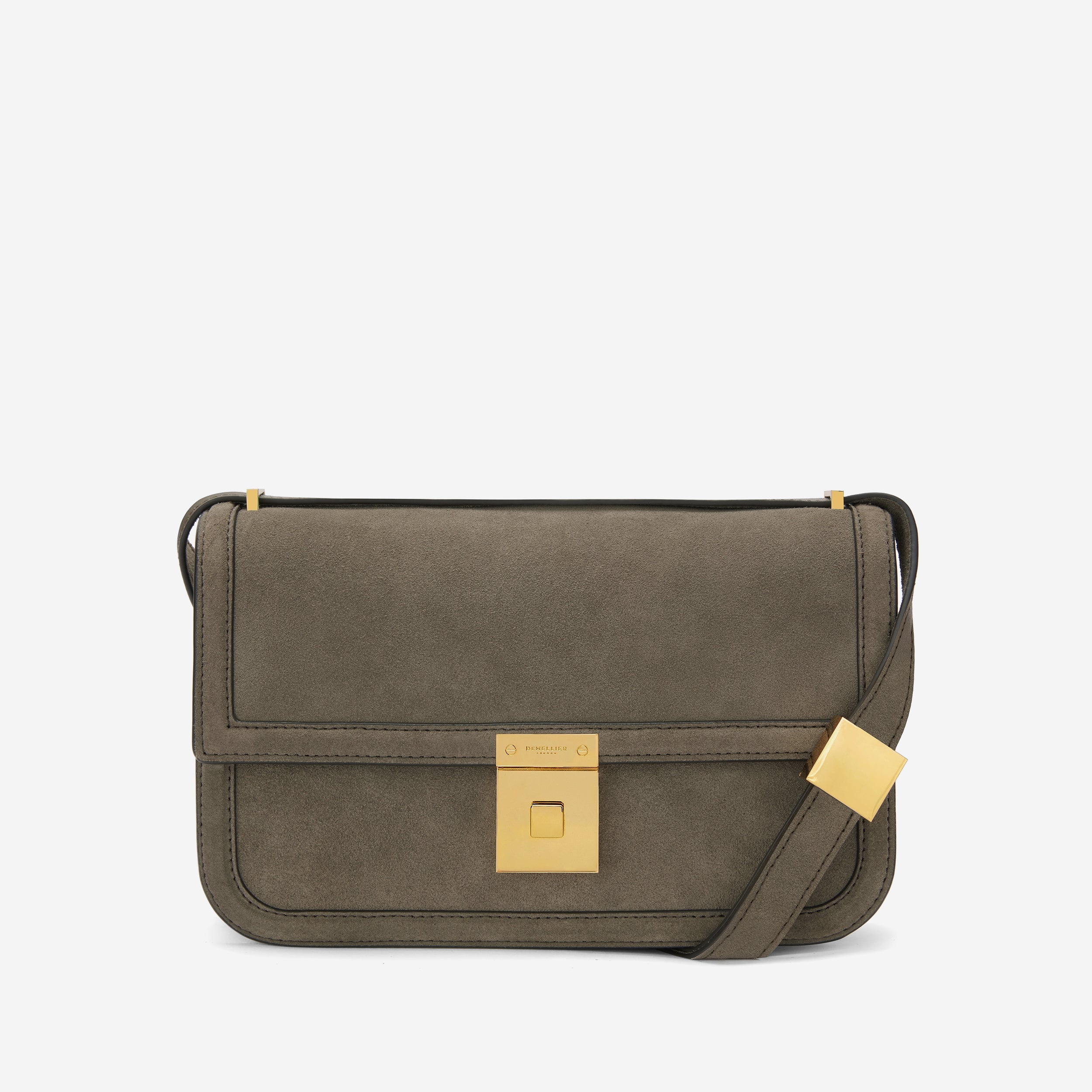 The Paris Crossbody - deep olive suede