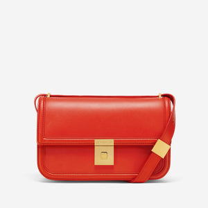 The Paris Crossbody - poppy red smooth