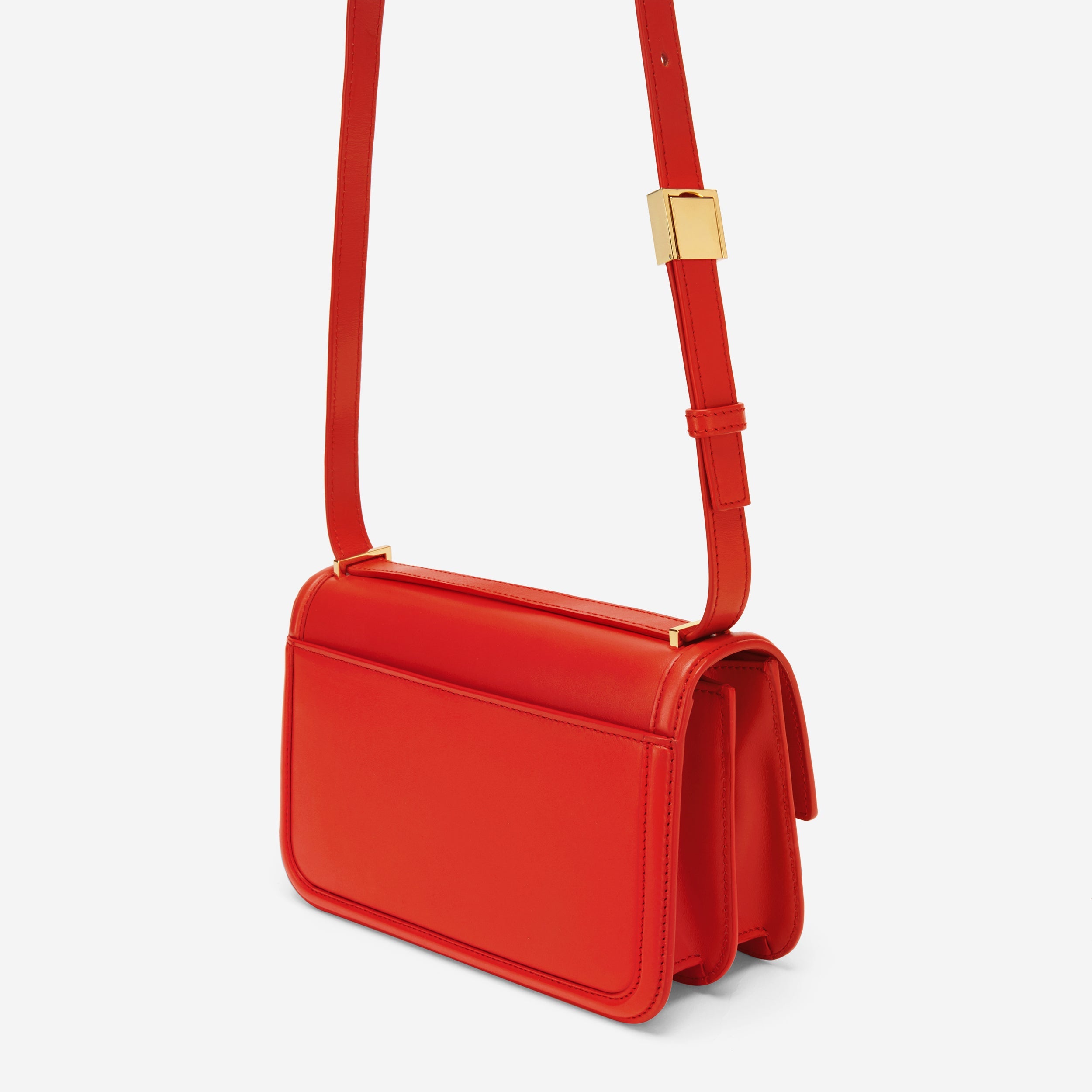 The Paris Crossbody - poppy red smooth