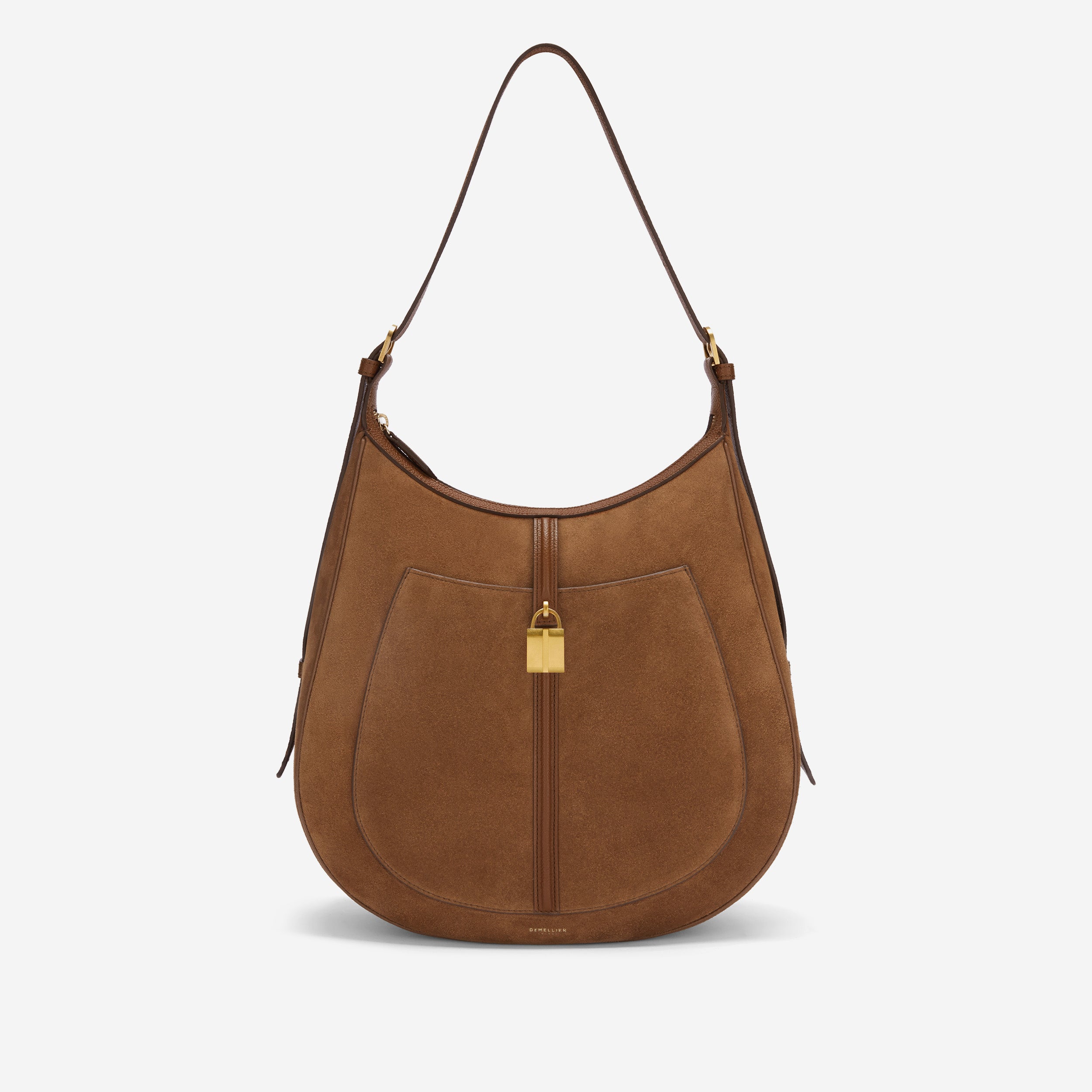 The Siena Hobo - deep tan suede & deep tan small grain