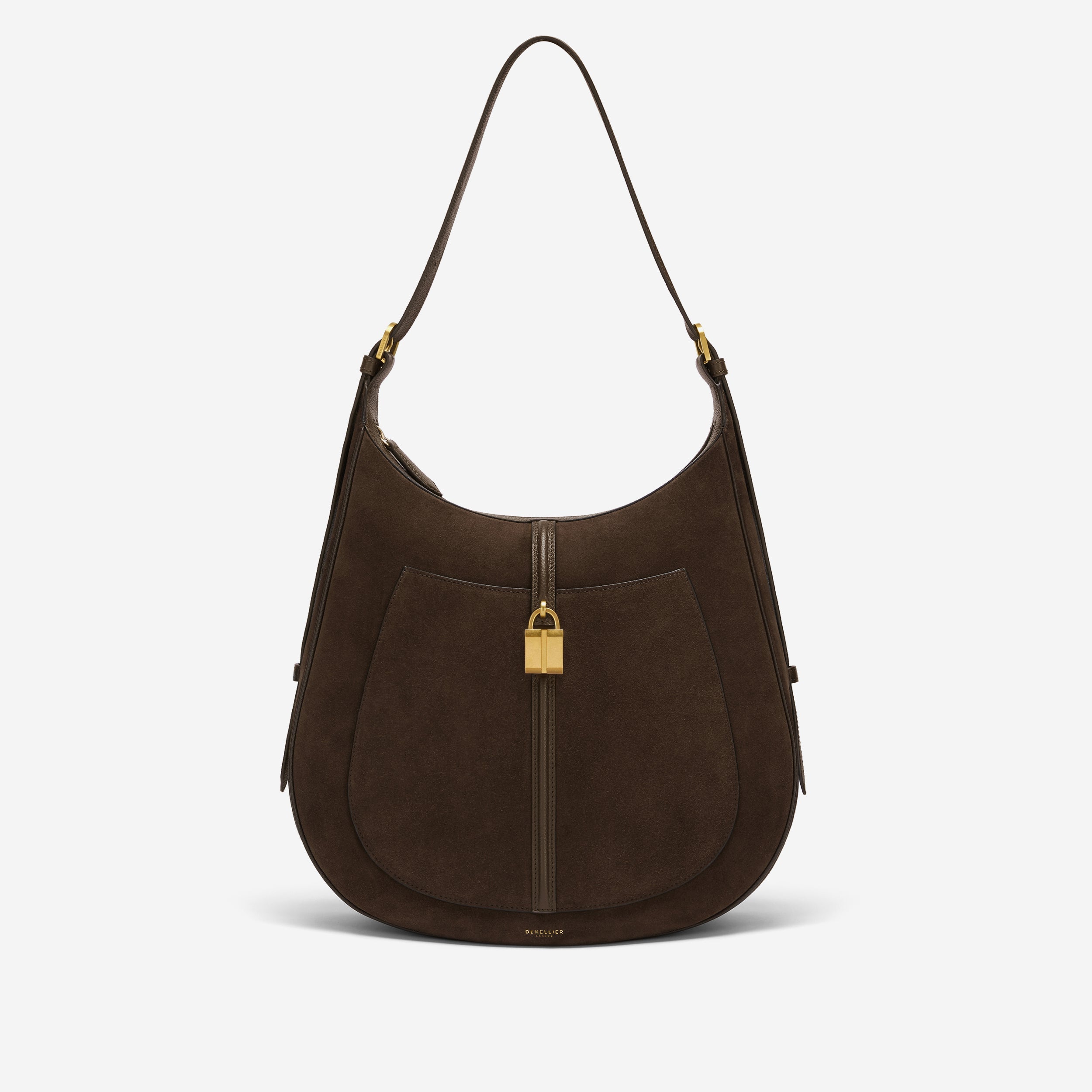 The Siena Hobo - mocha suede & mocha small grain