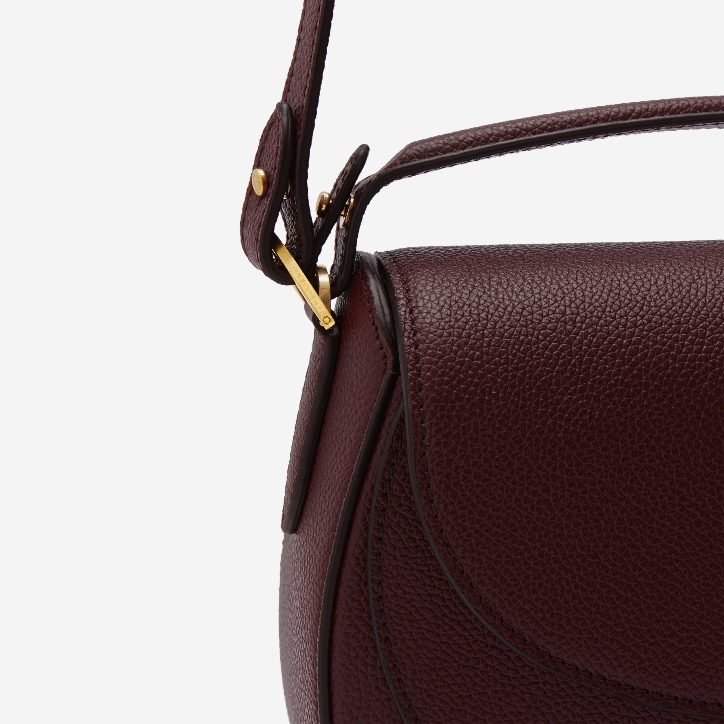 The Siena Saddle - burgundy small grain