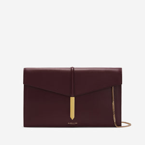 The Tokyo Clutch - burgundy smooth