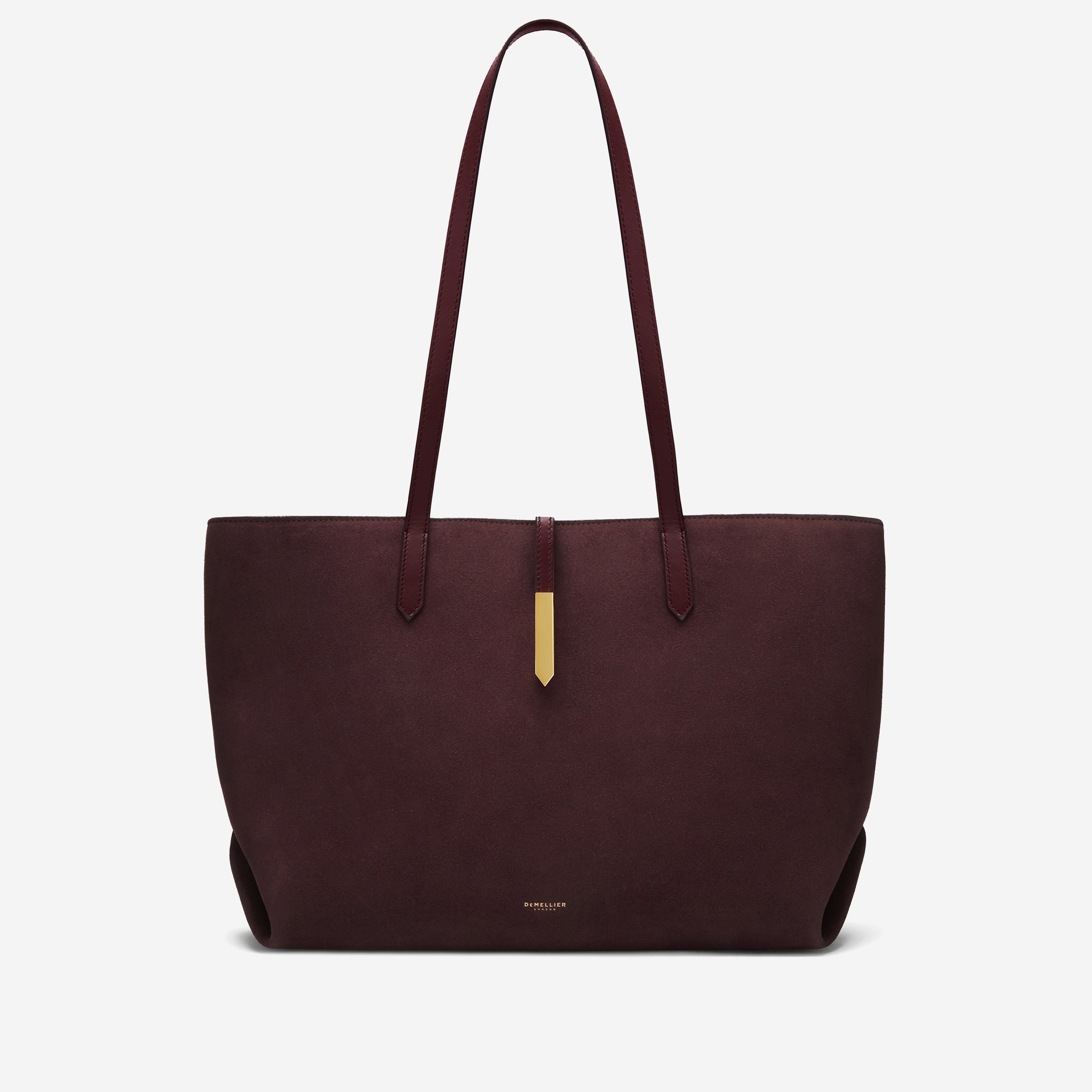 The Tokyo Tote - burgundy suede & burgundy smooth