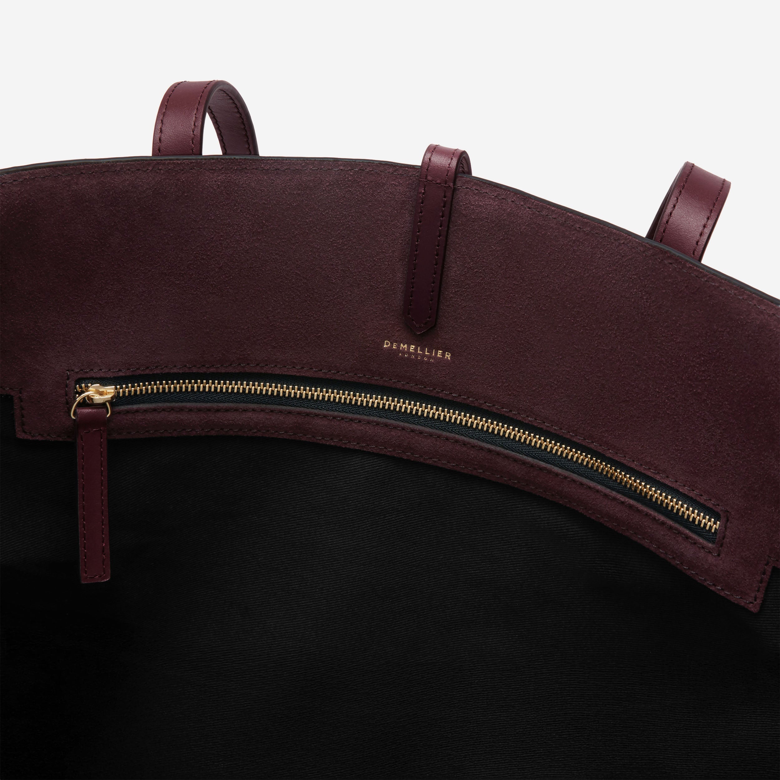 The Tokyo Tote - burgundy suede & burgundy smooth