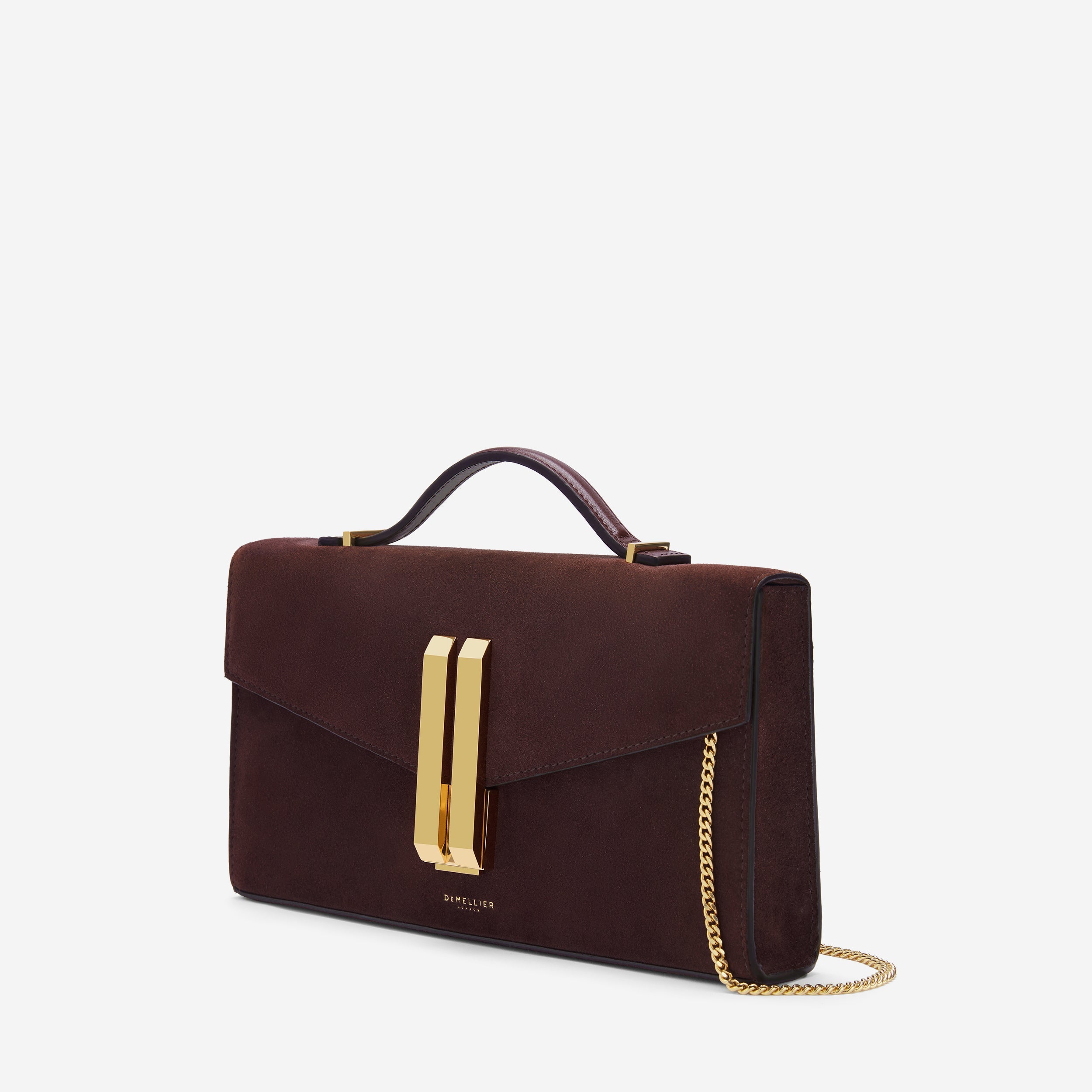 The Vancouver Clutch - burgundy suede & burgundy smooth