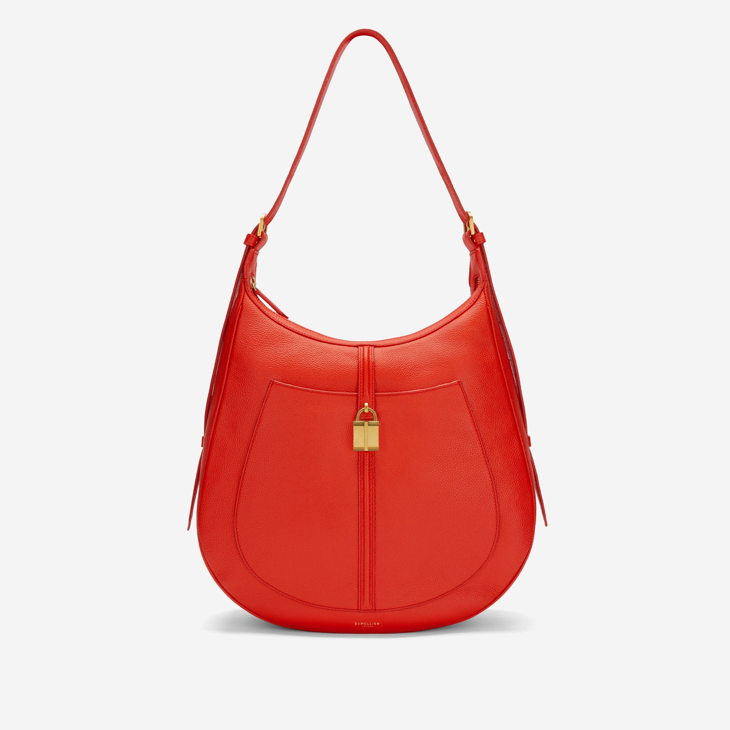 The Siena Hobo - poppy red small grain