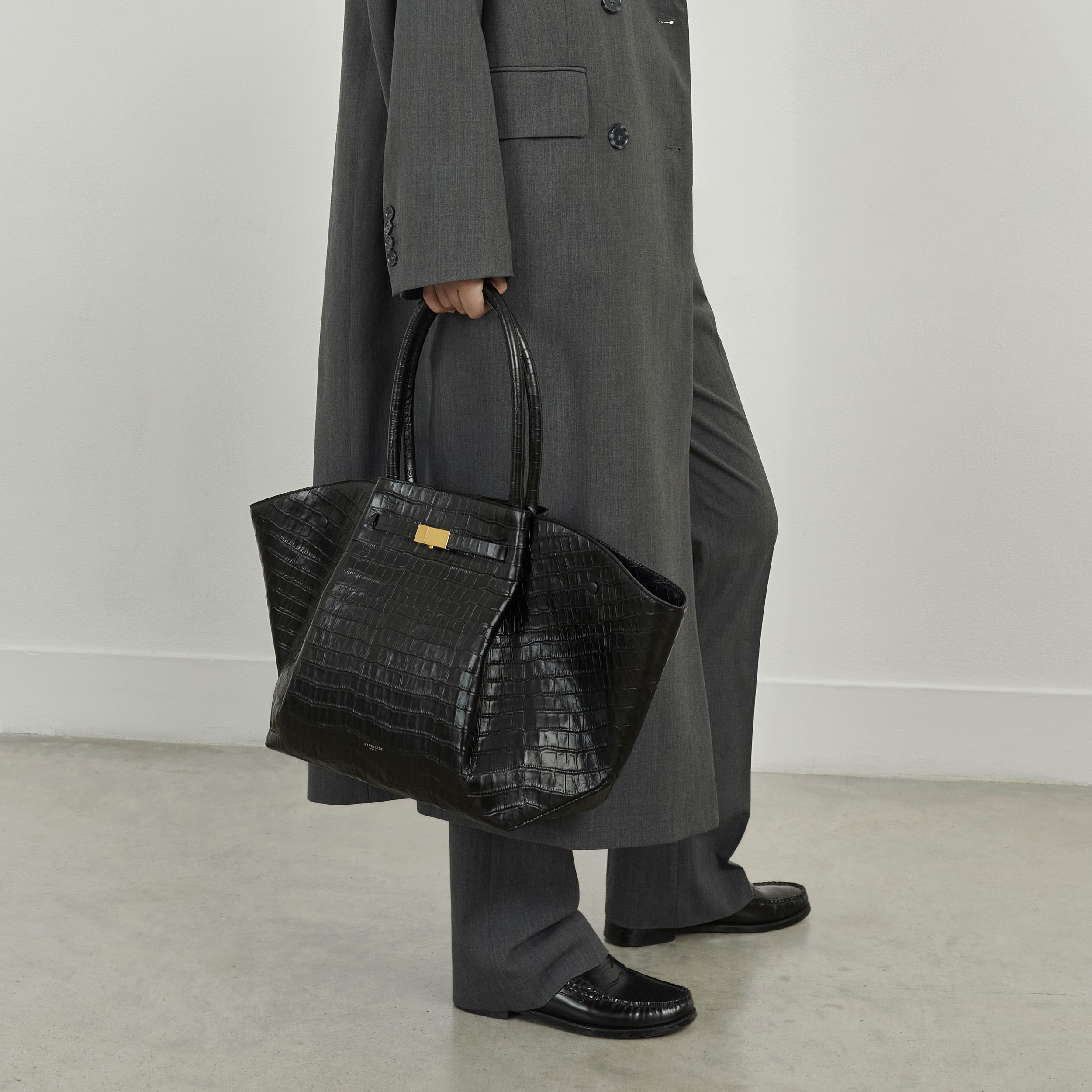 The New York - black croc-effect
