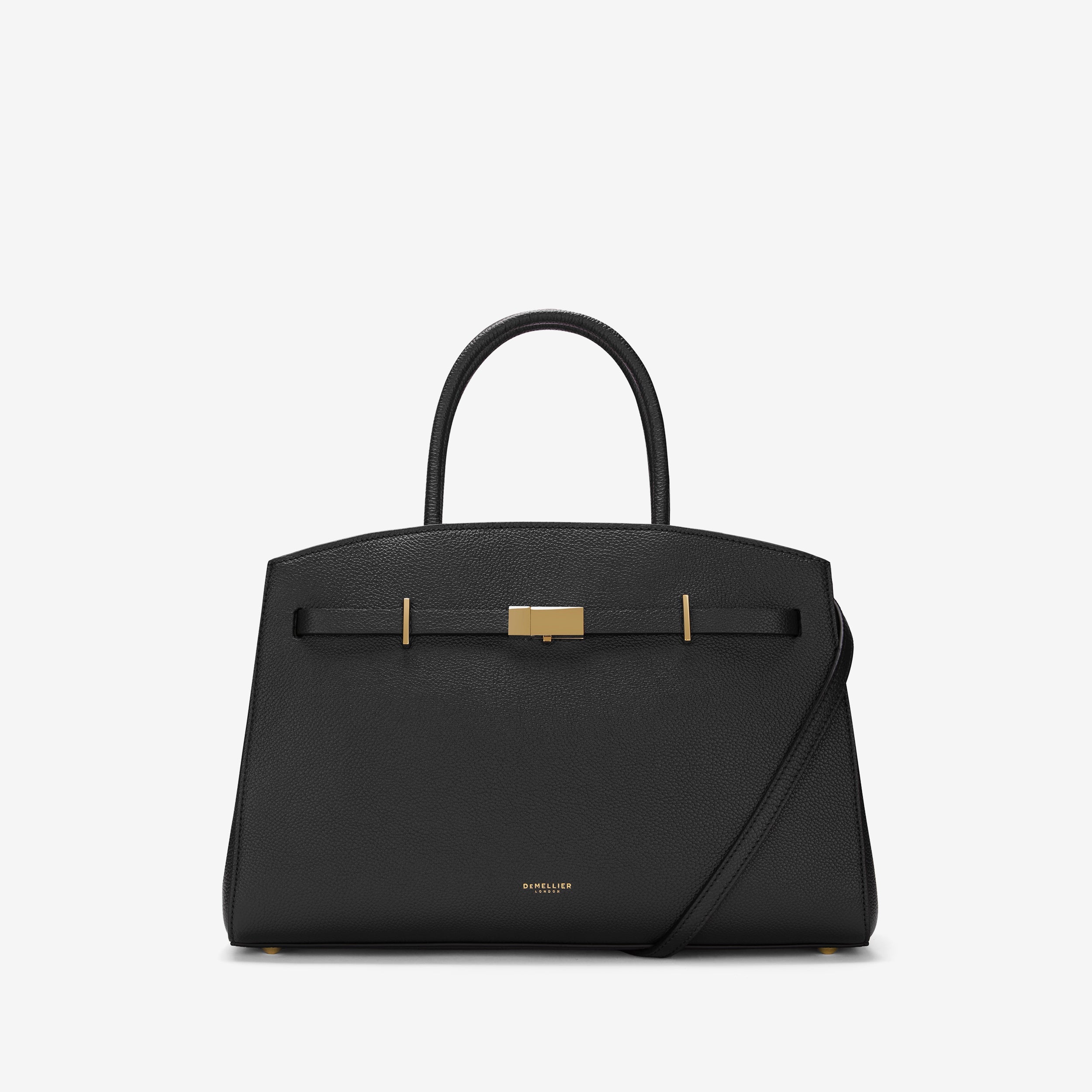 The Midi Hudson - black small grain