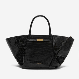 The Midi New York - black croc-effect