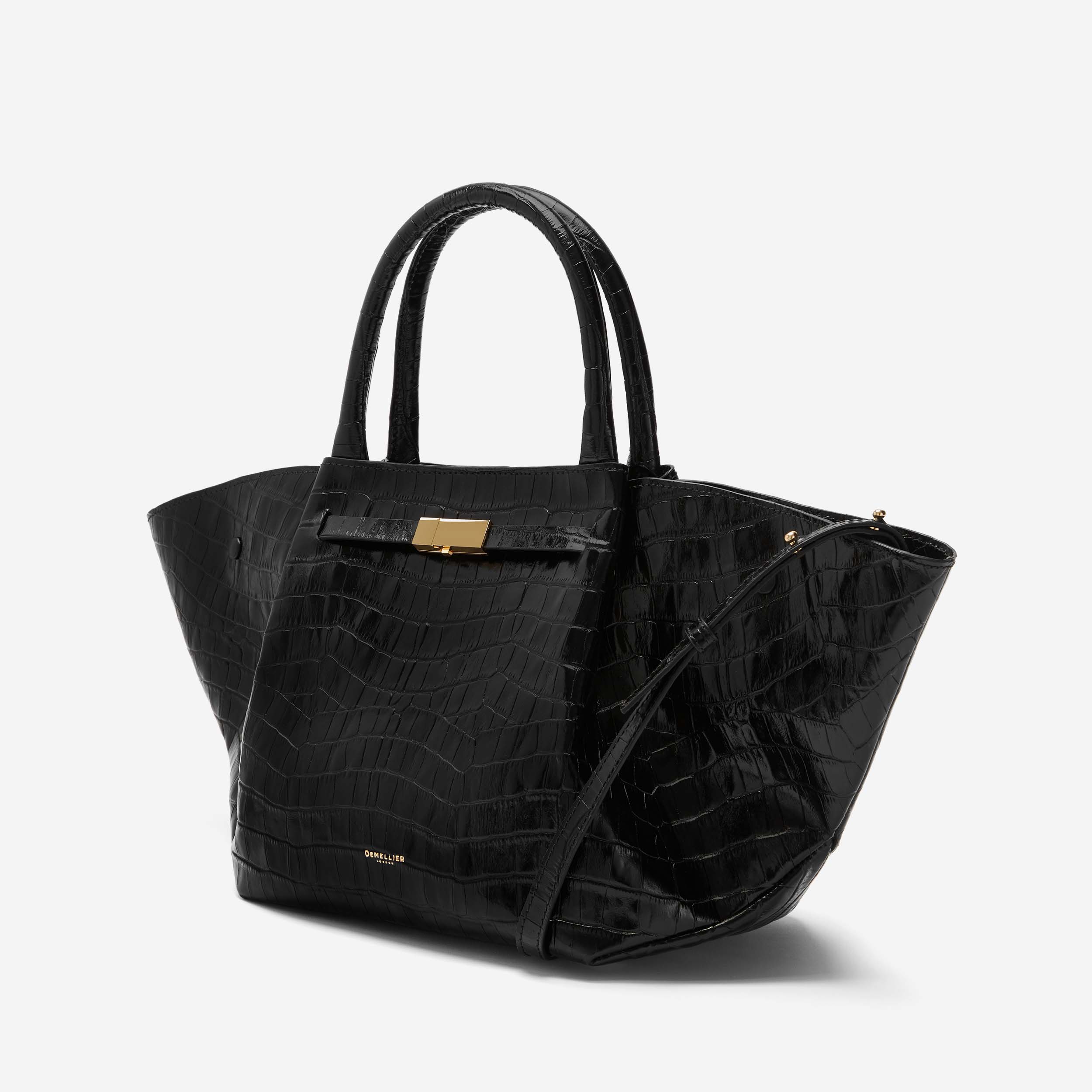 The Midi New York - black croc-effect
