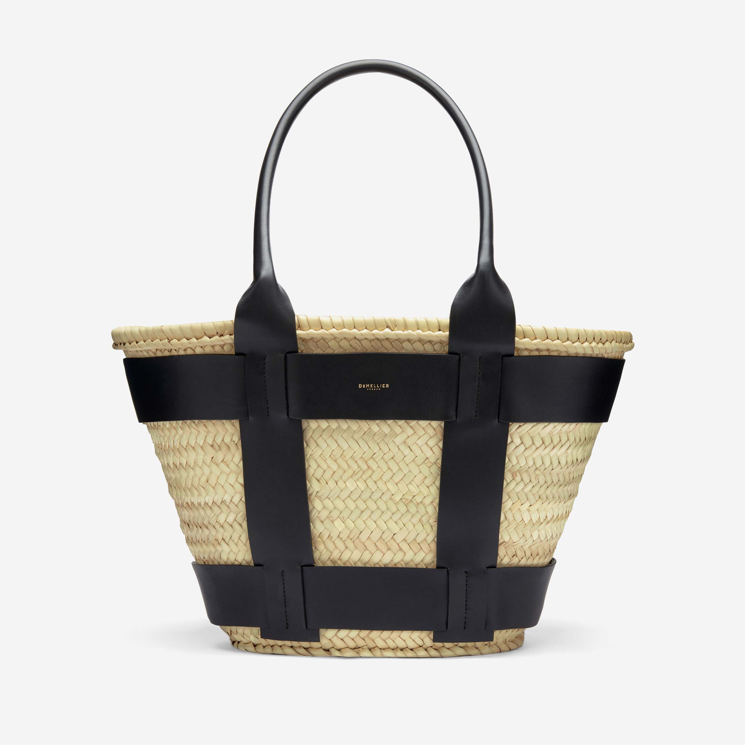 The Santorini - natural basket black smooth