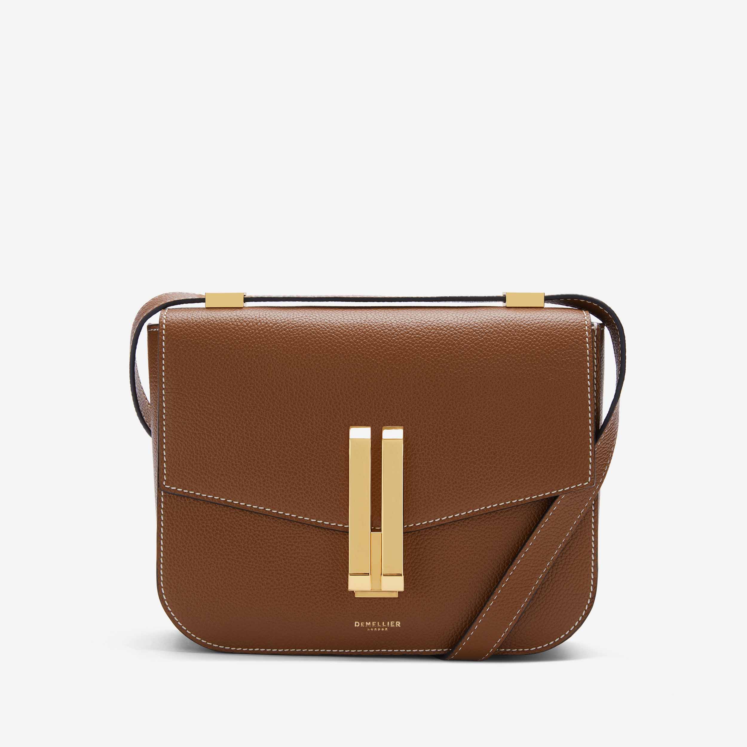 The Vancouver - tan small grain ecru stitching