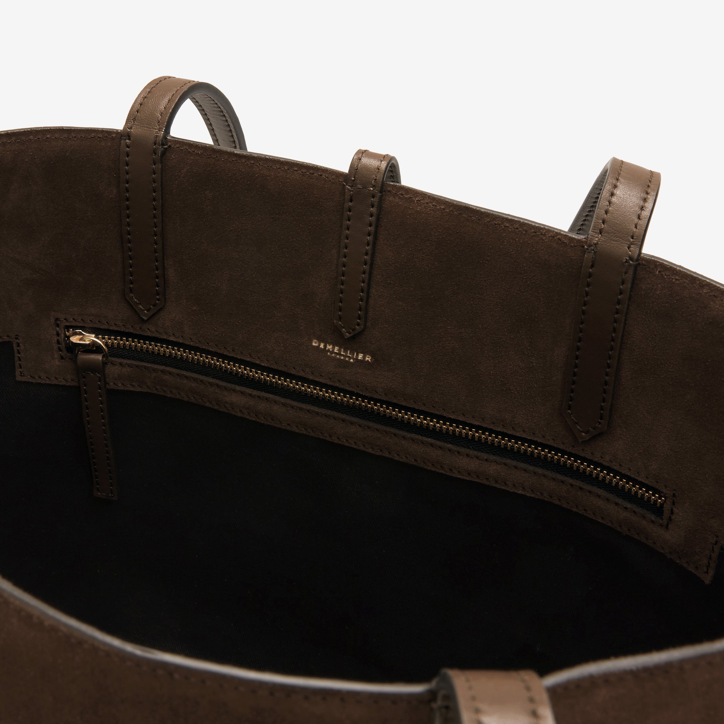 The Tokyo Tote - mocha suede & mocha smooth